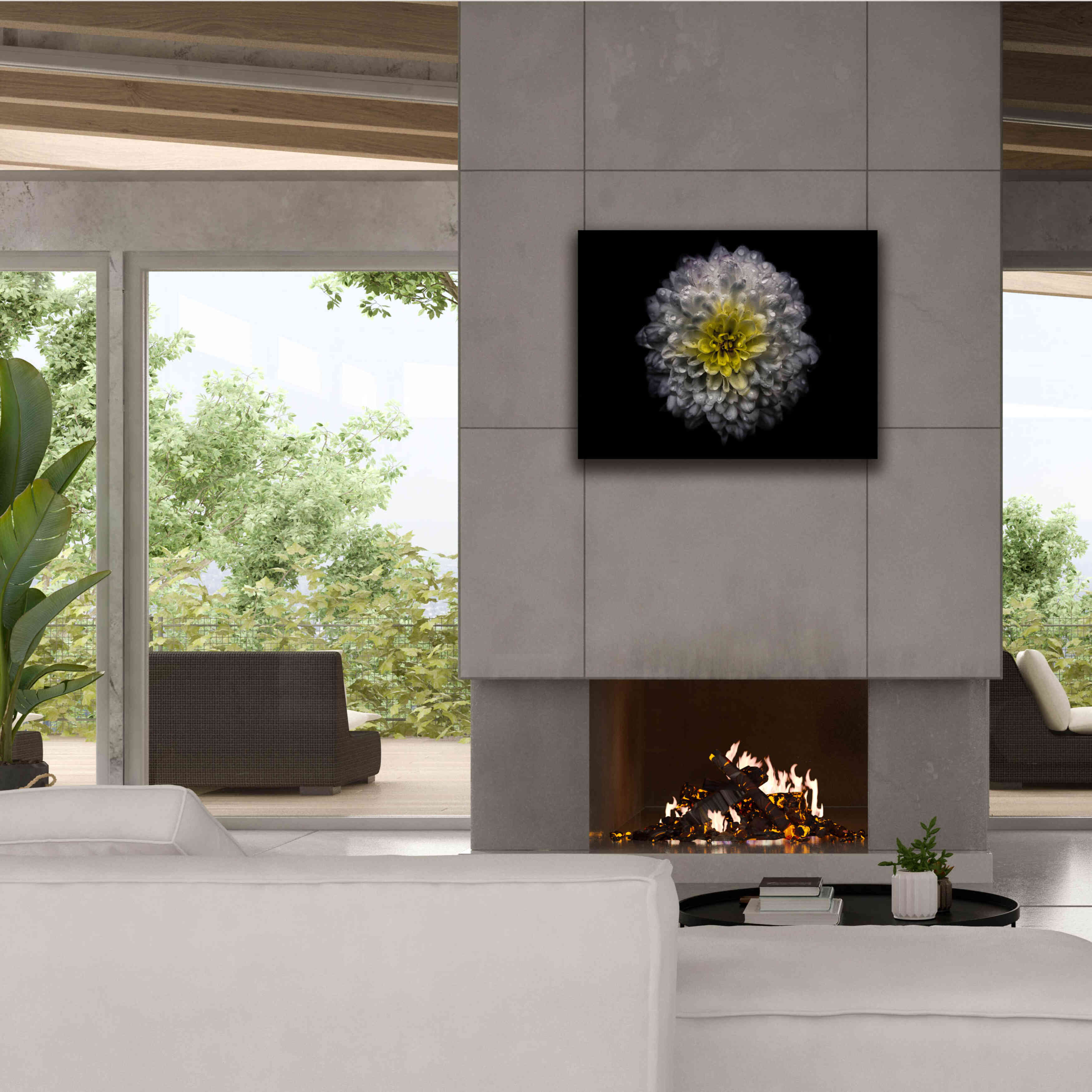 'Backyard Flowers 46 Color Version' by Brian Carson, Giclee Canvas Wall Art,34 x 26