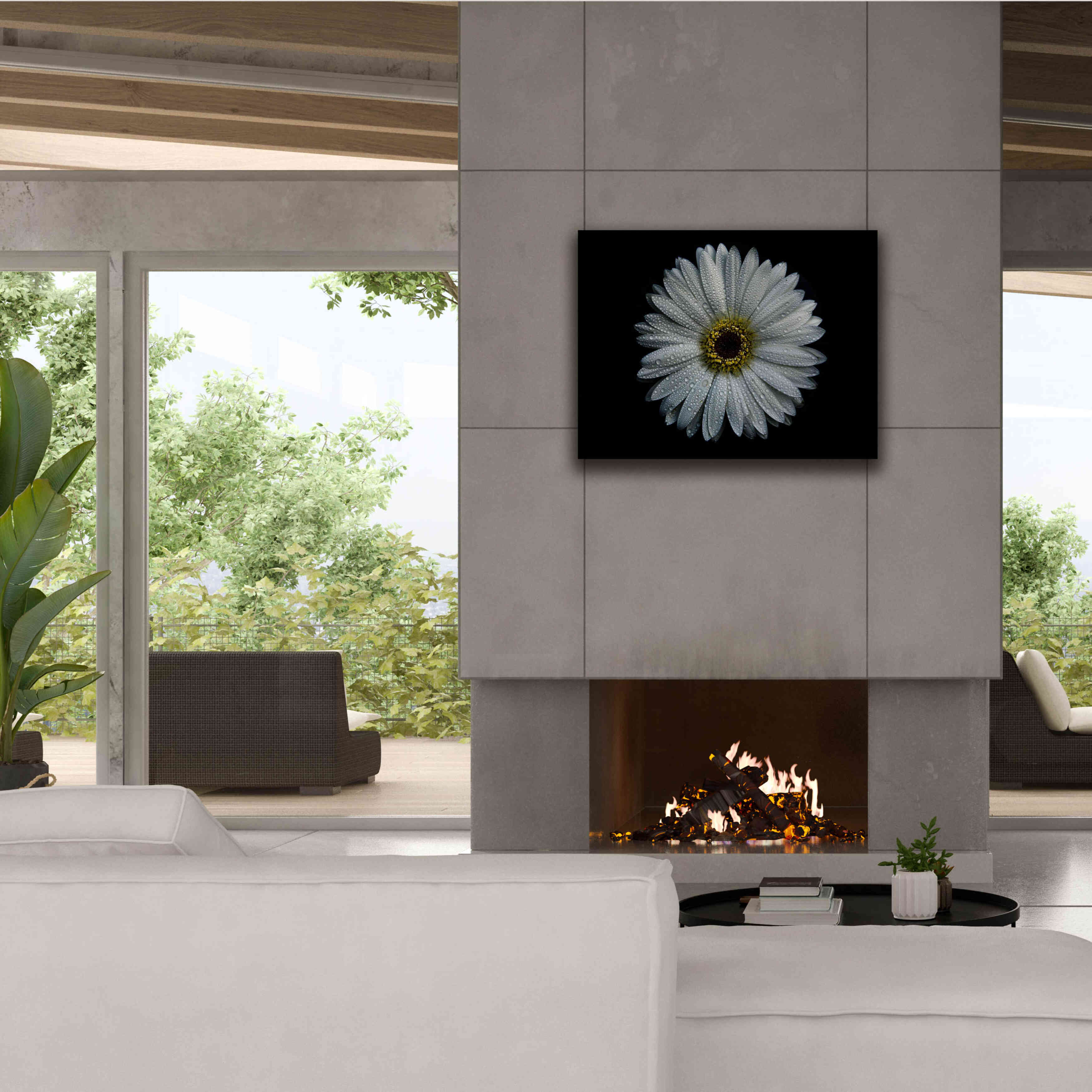 'Backyard Flowers 71 Color Version' by Brian Carson, Giclee Canvas Wall Art,34 x 26
