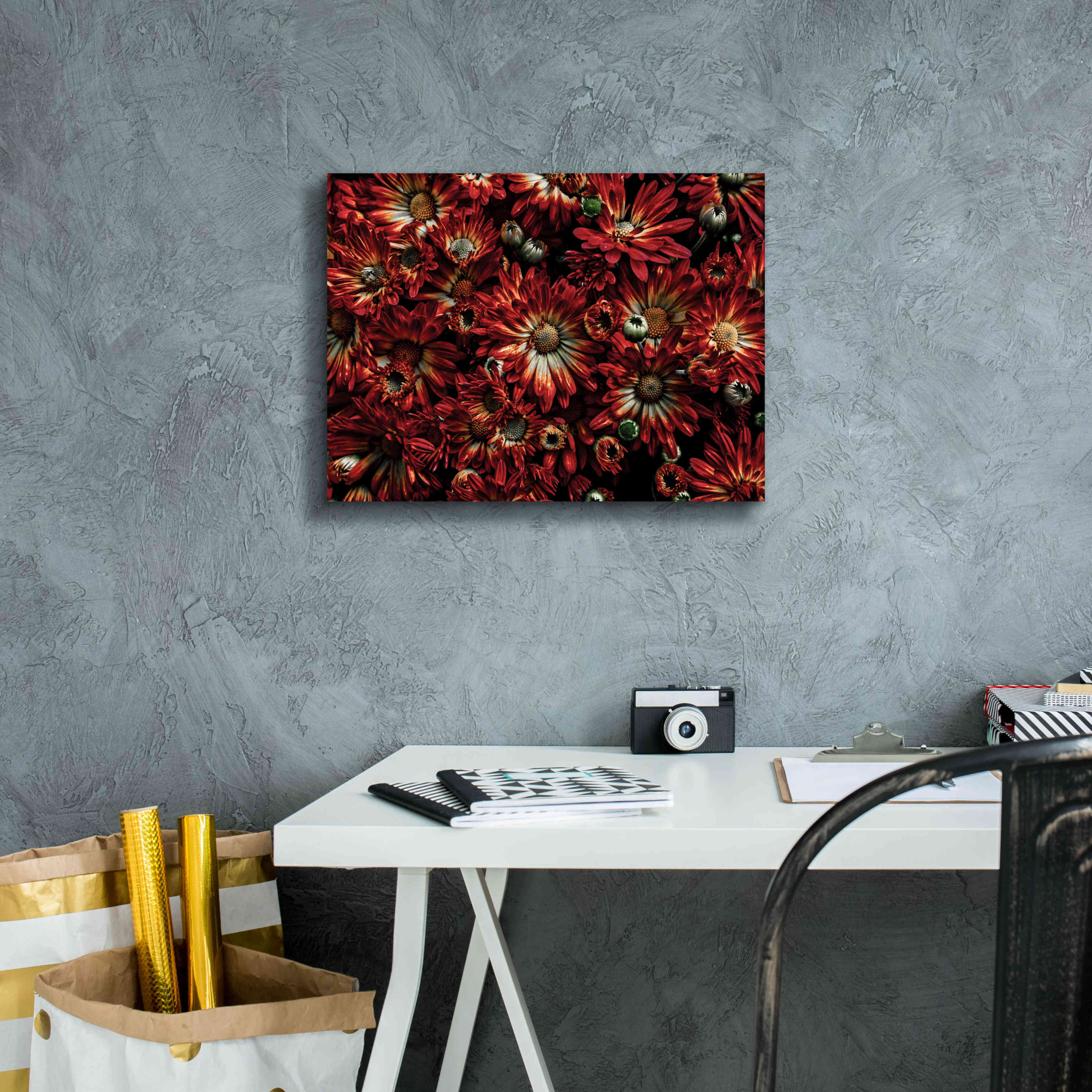'Backyard Flowers 88 Color Version' by Brian Carson, Giclee Canvas Wall Art,16 x 12