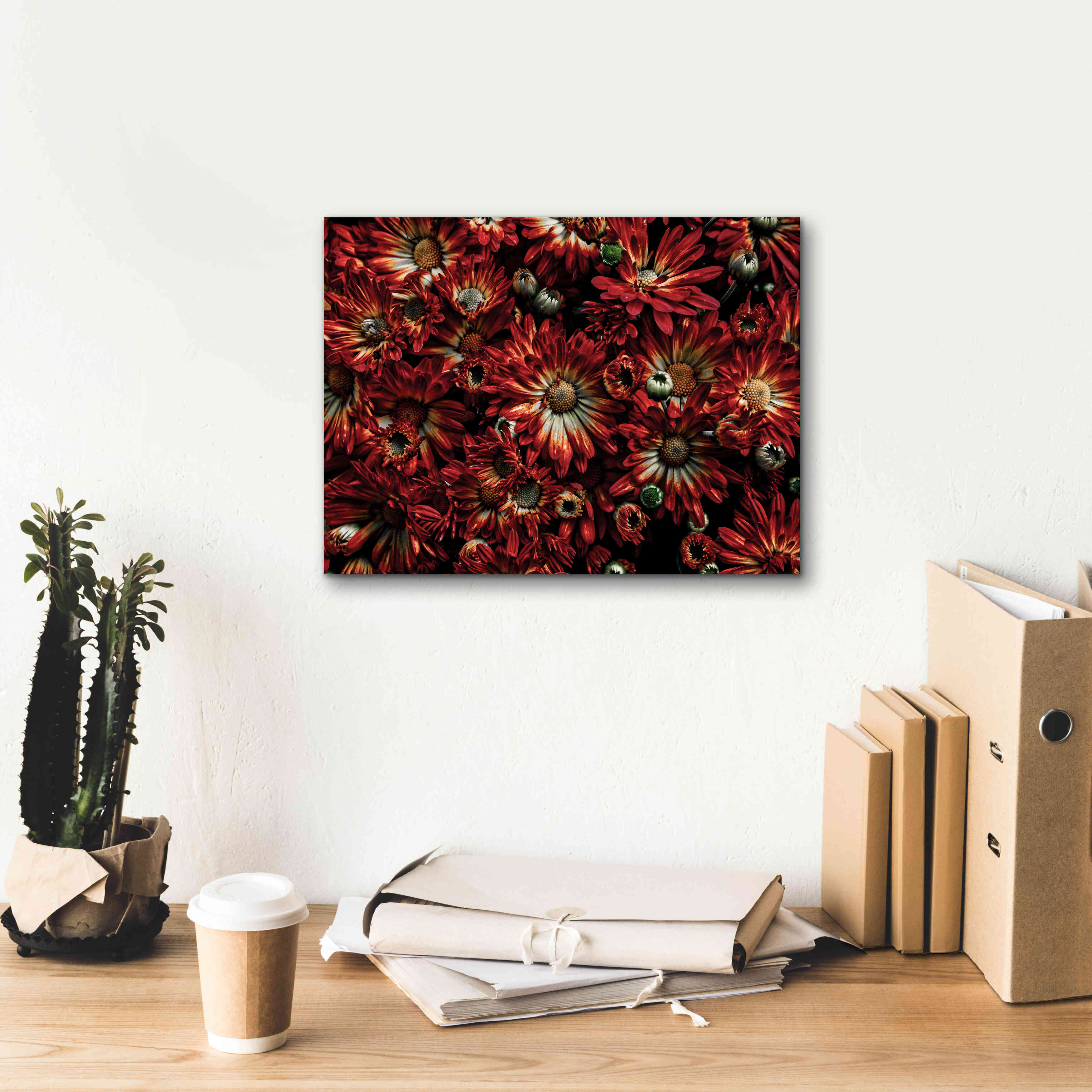 'Backyard Flowers 88 Color Version' by Brian Carson, Giclee Canvas Wall Art,16 x 12