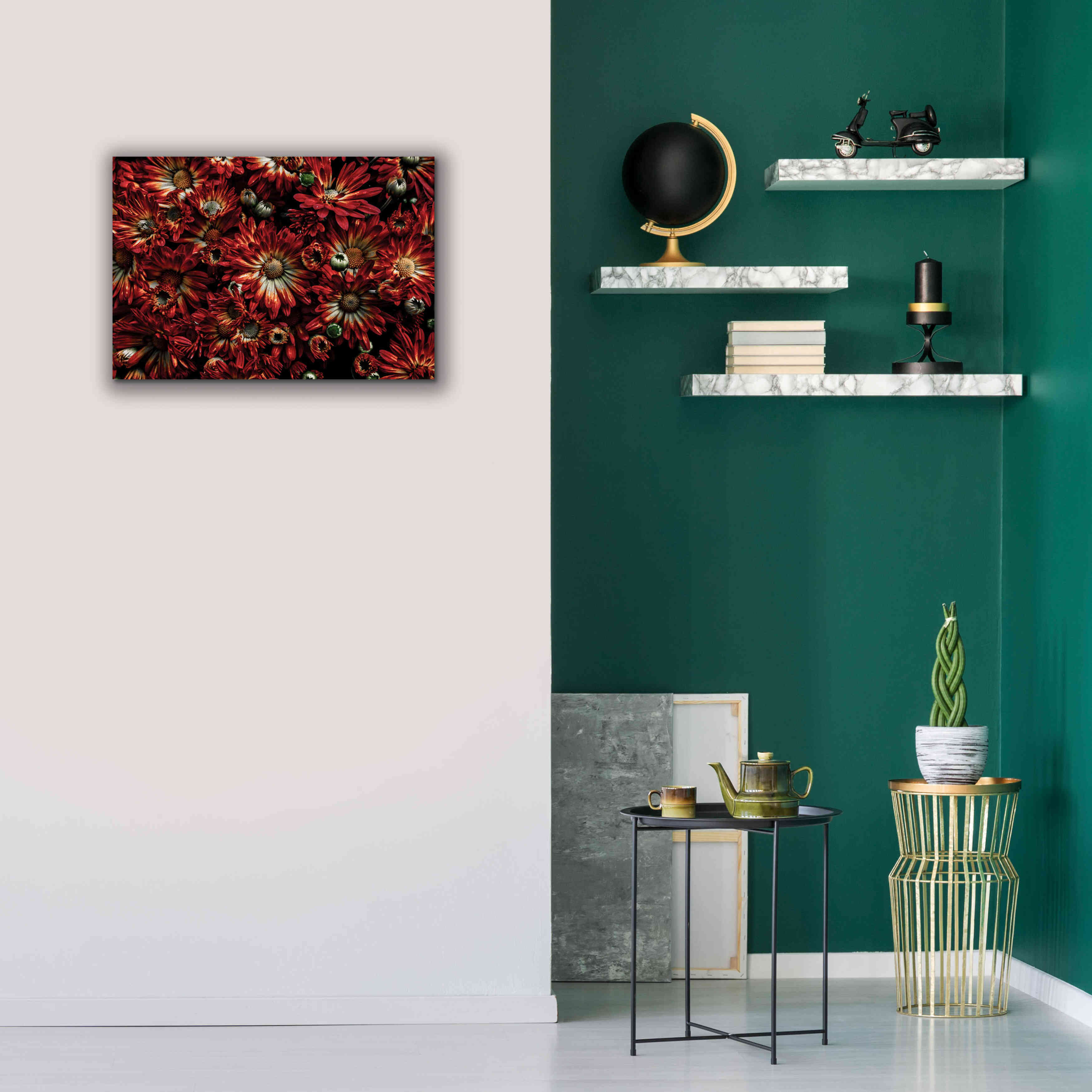 'Backyard Flowers 88 Color Version' by Brian Carson, Giclee Canvas Wall Art,26 x 18