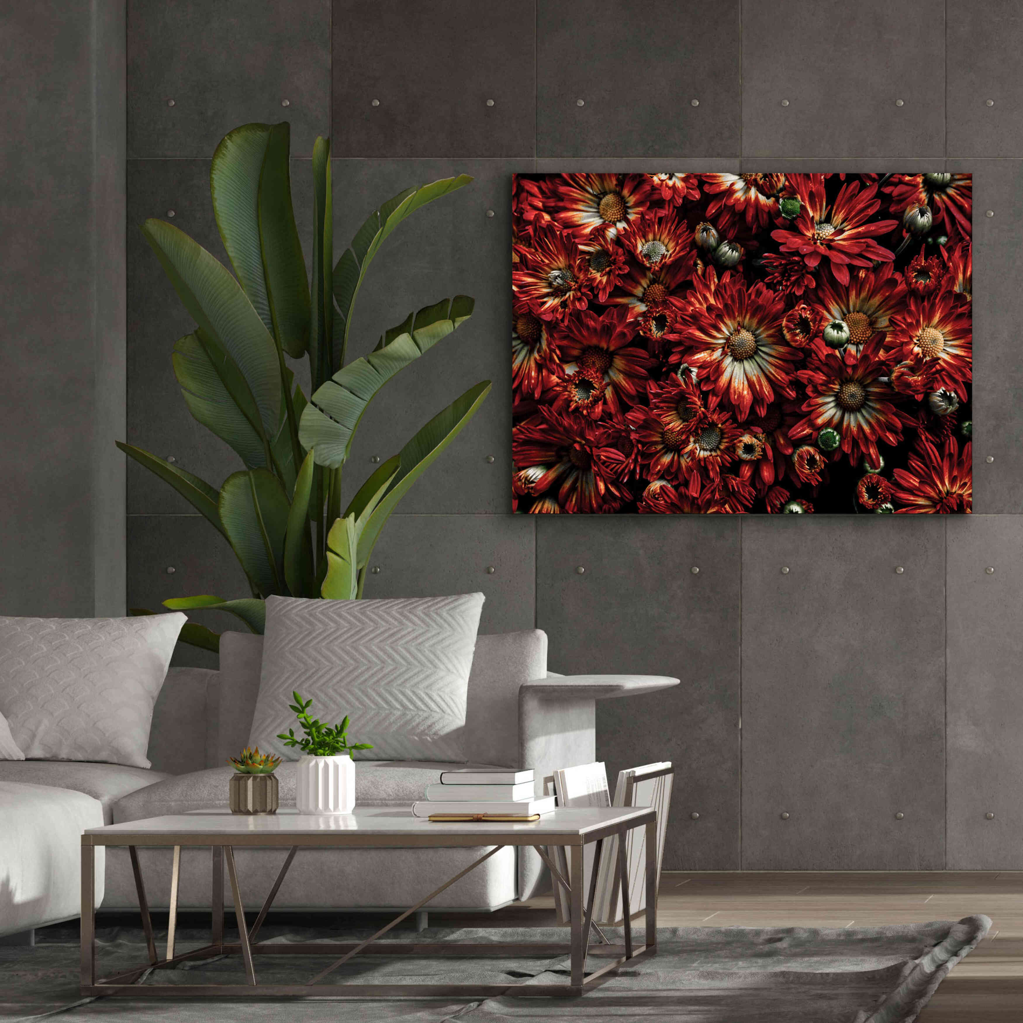 'Backyard Flowers 88 Color Version' by Brian Carson, Giclee Canvas Wall Art,54 x 40