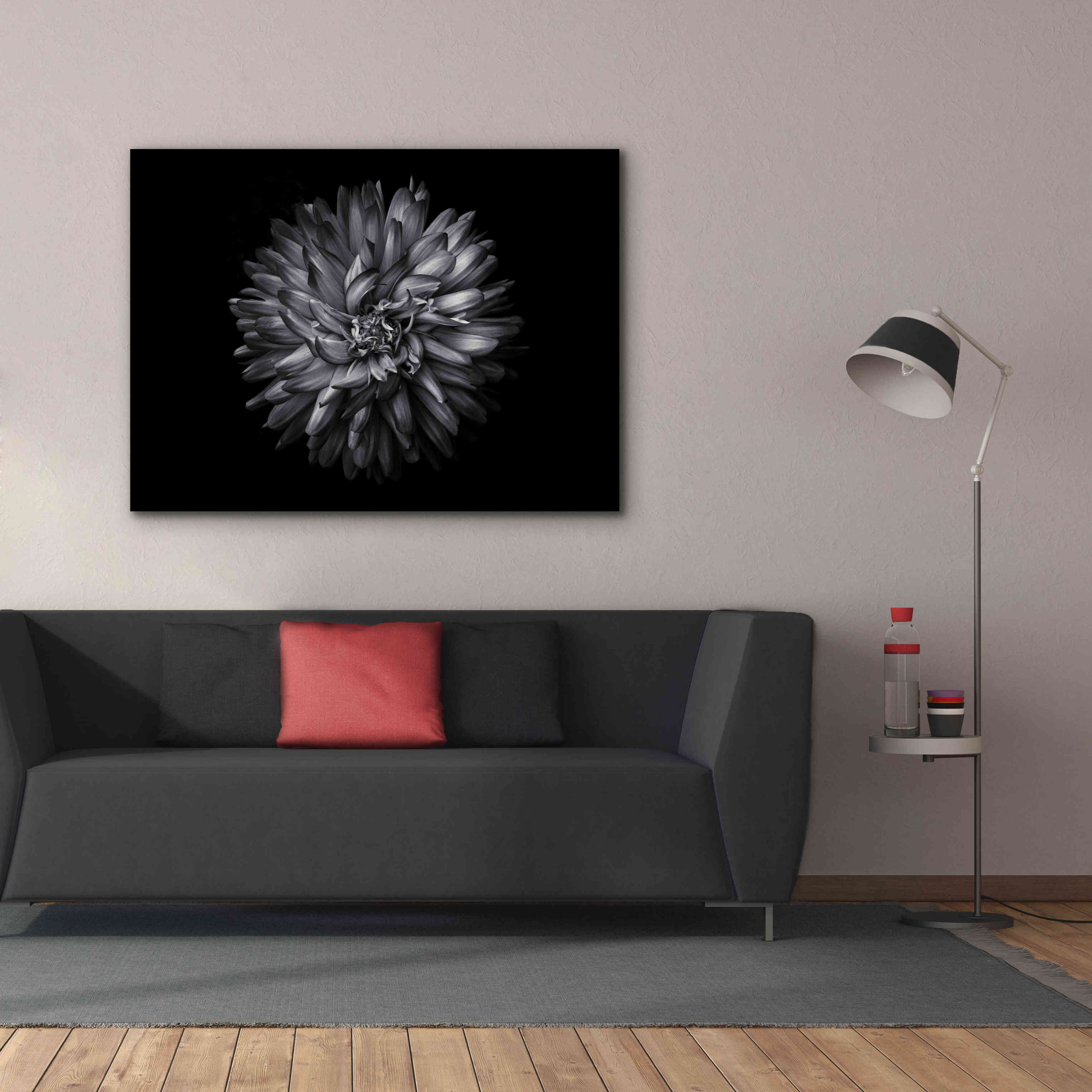'Backyard Flowers In Black And White 20' by Brian Carson, Giclee Canvas Wall Art,54 x 40