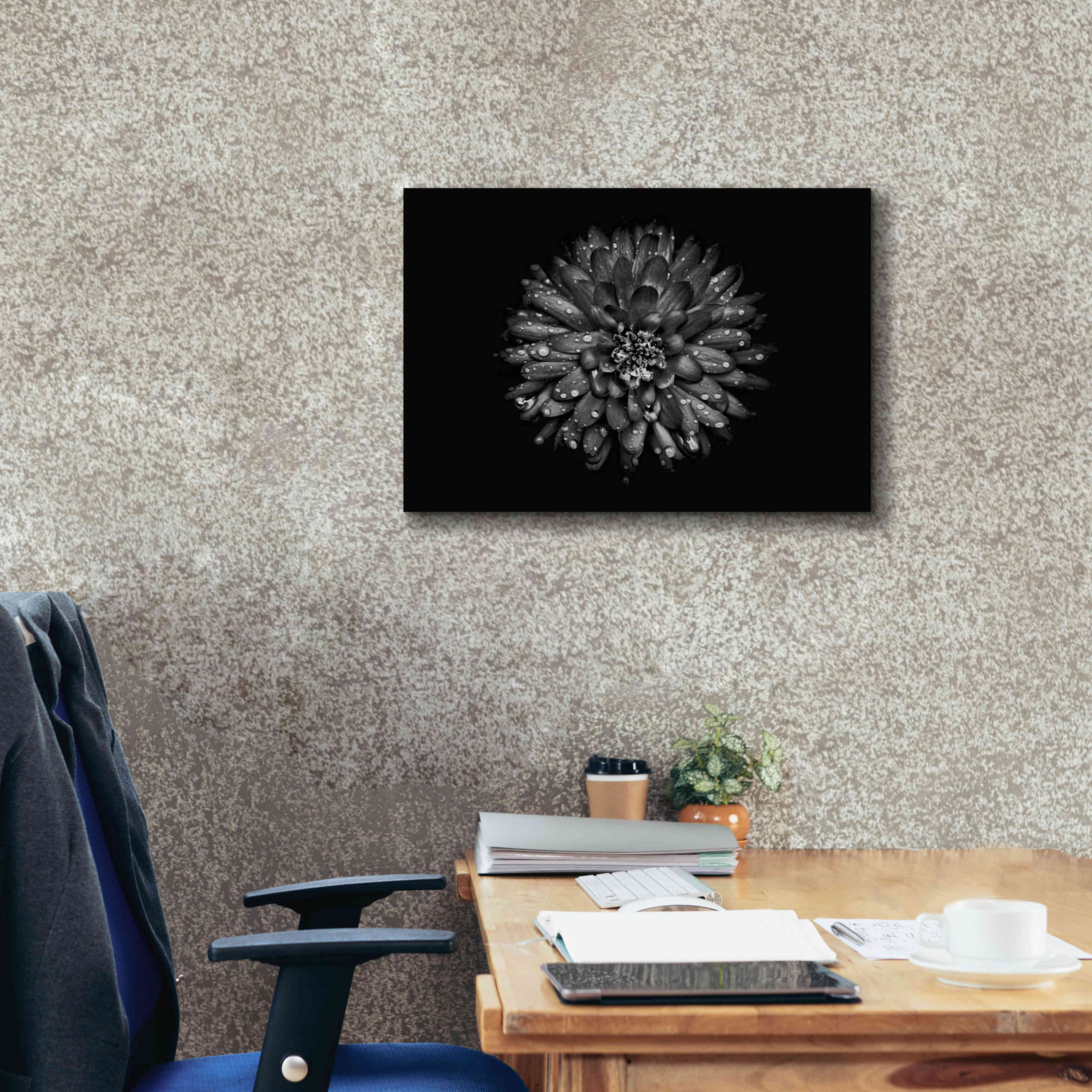 'Backyard Flowers In Black And White 45' by Brian Carson, Giclee Canvas Wall Art,26 x 18