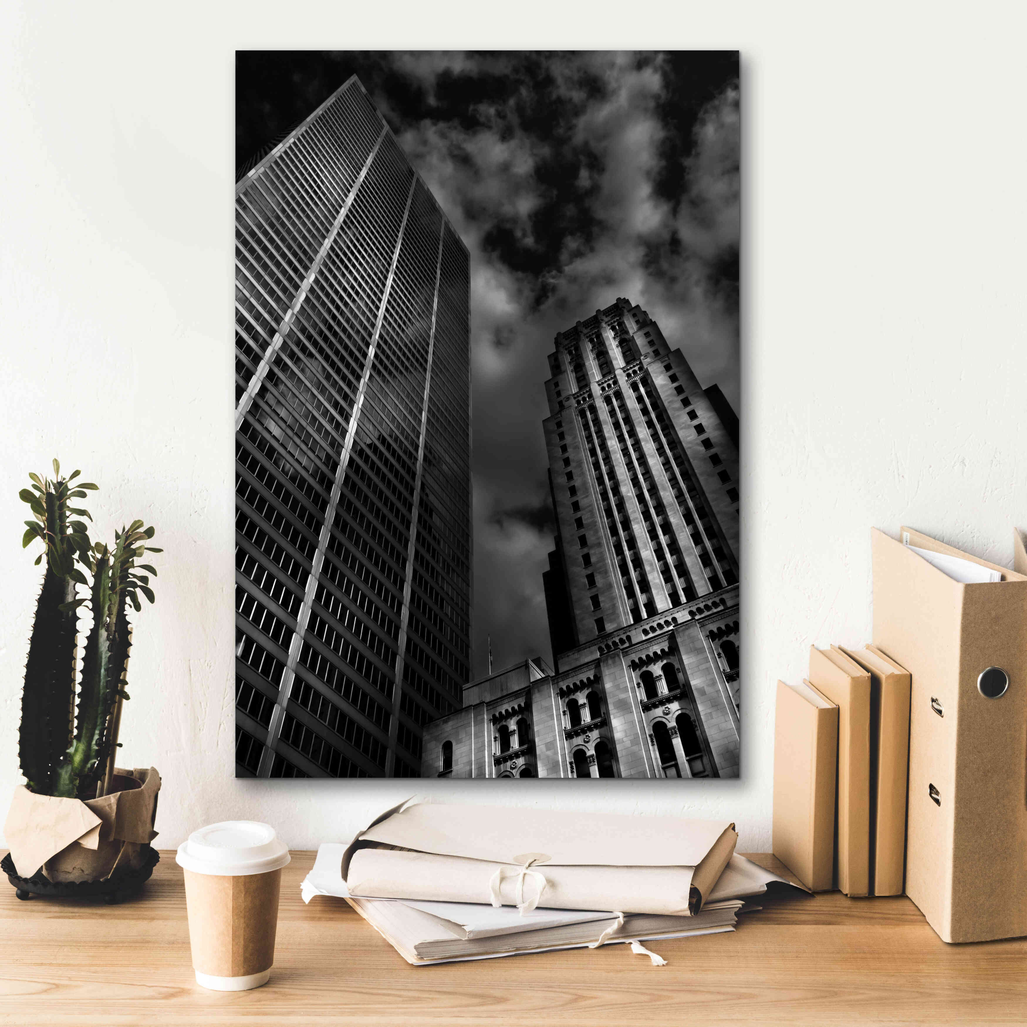 'Commerce Court Courtyard View No 1' by Brian Carson, Giclee Canvas Wall Art,18 x 26
