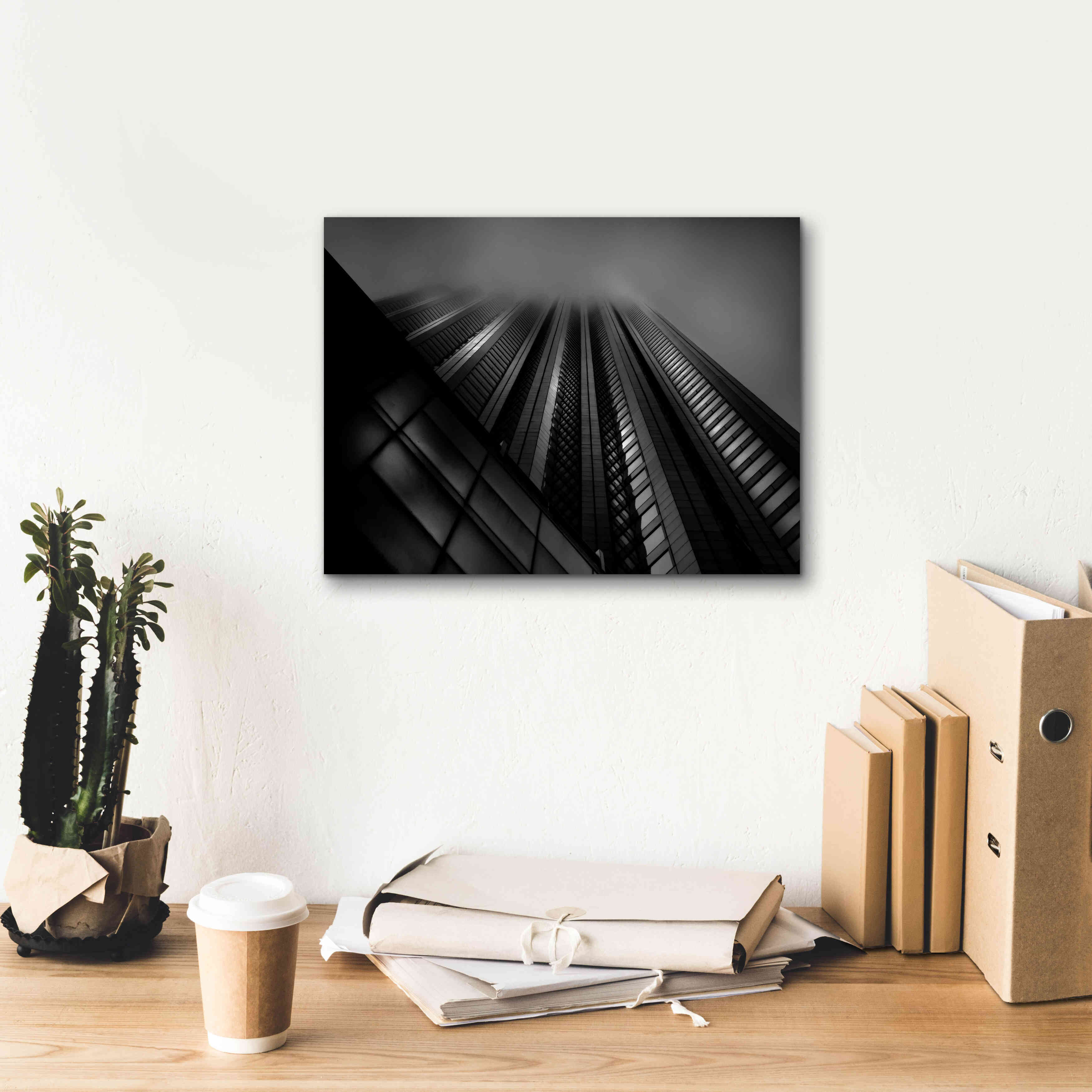 'Downtown Fogfest No 10' by Brian Carson, Giclee Canvas Wall Art,16 x 12