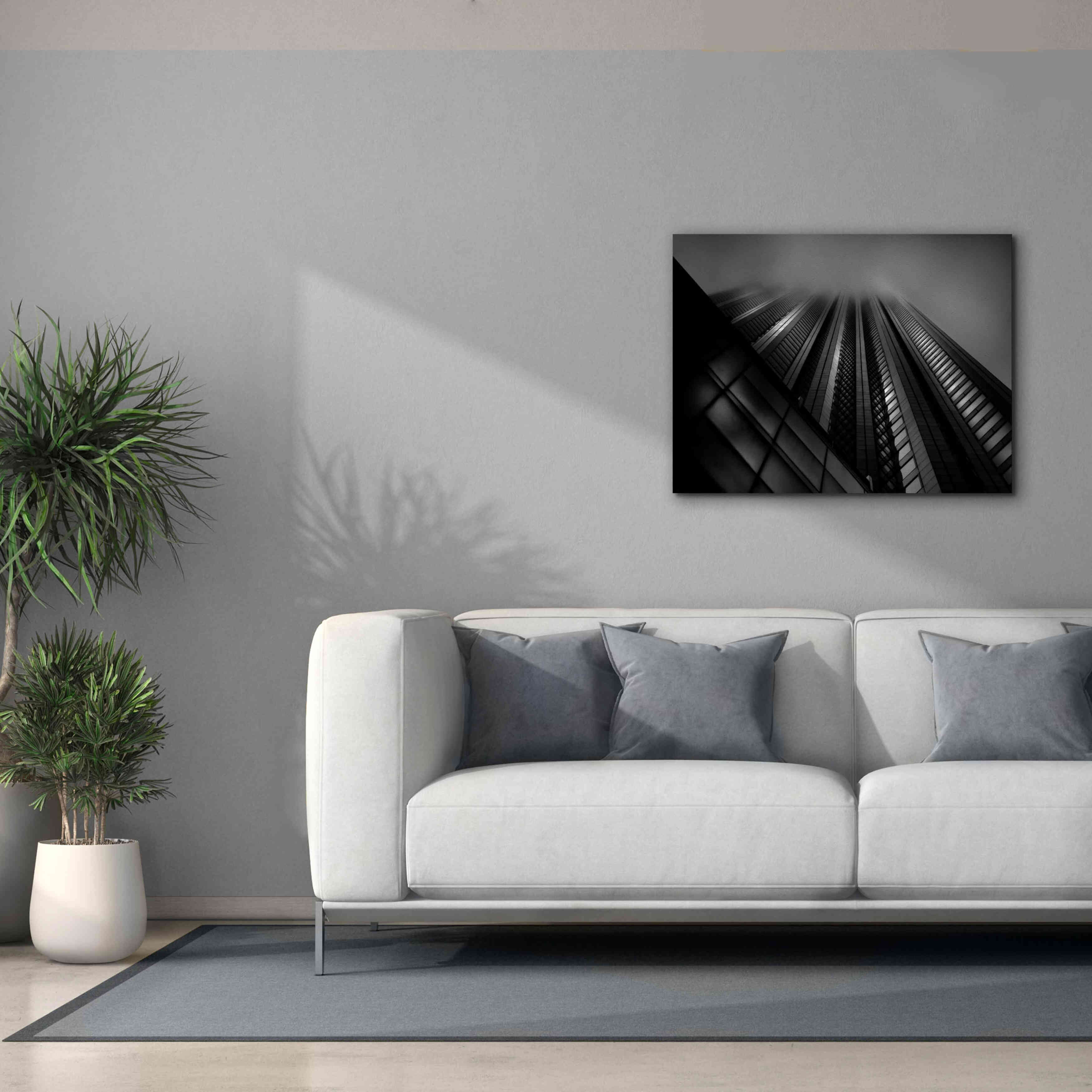 'Downtown Fogfest No 10' by Brian Carson, Giclee Canvas Wall Art,34 x 26