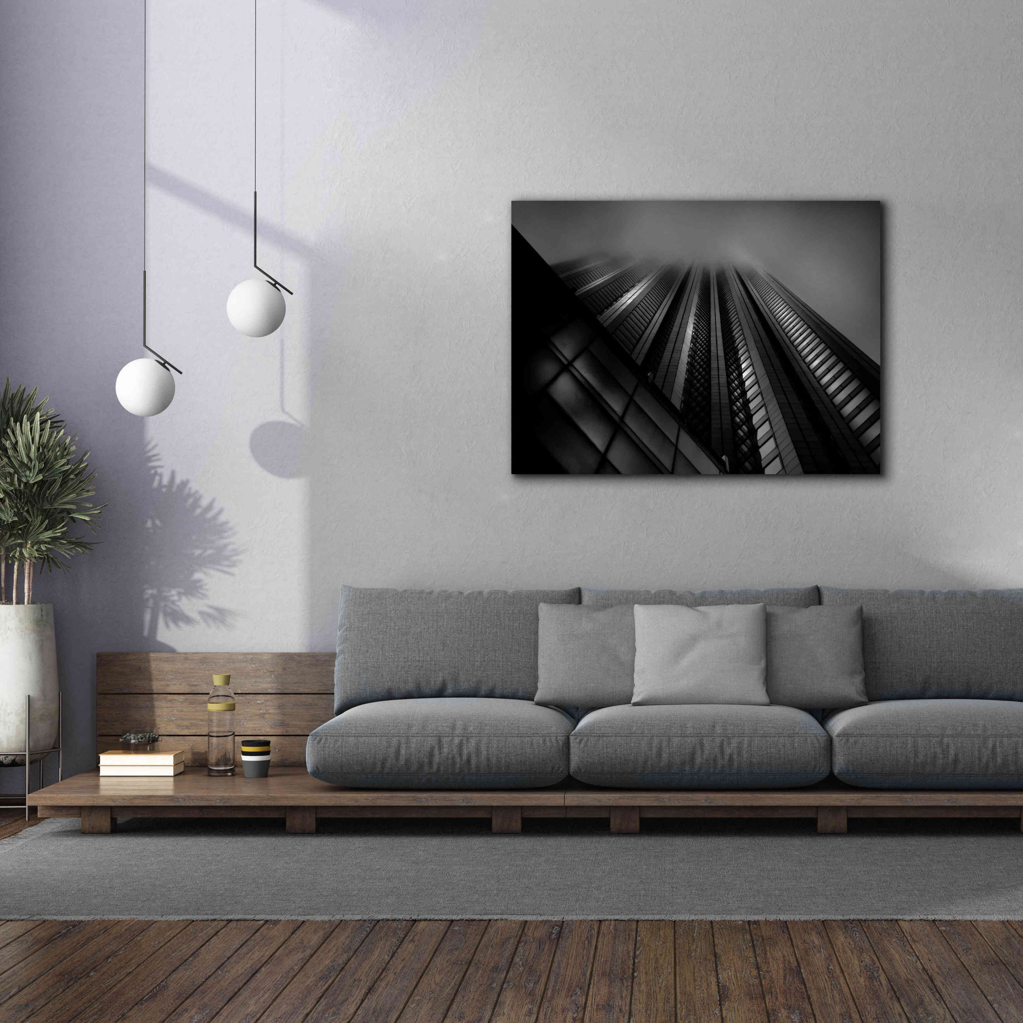 'Downtown Fogfest No 10' by Brian Carson, Giclee Canvas Wall Art,54 x 40