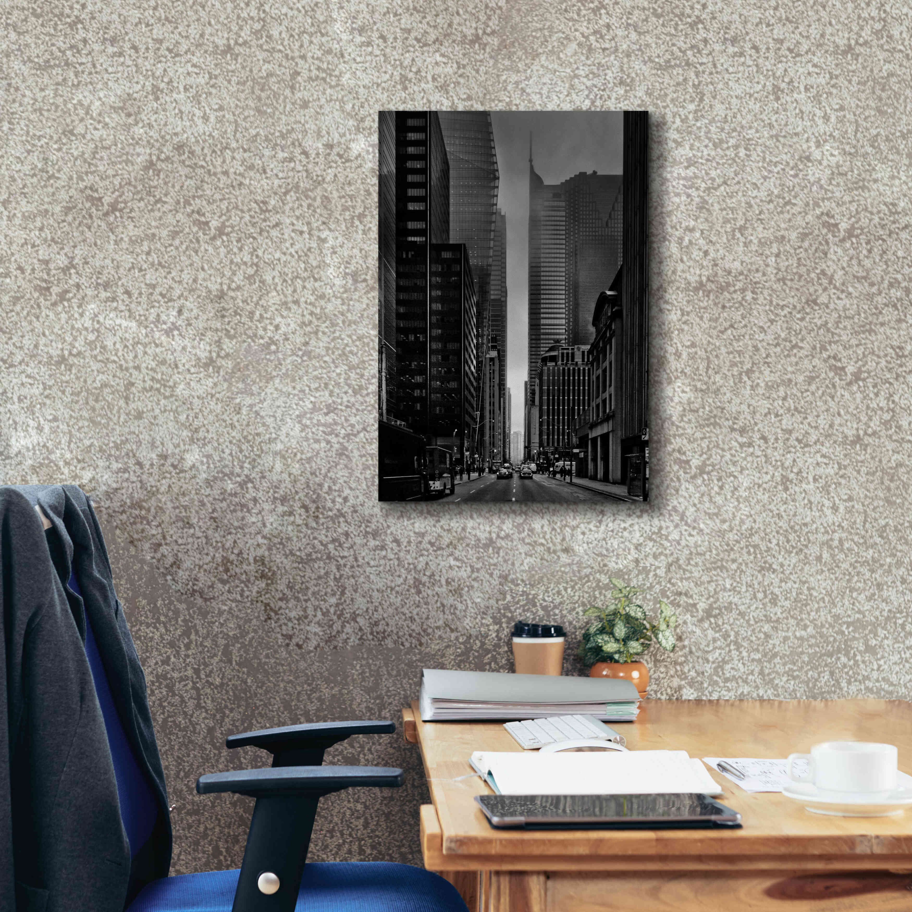 'Downtown Fogfest No 25' by Brian Carson, Giclee Canvas Wall Art,18 x 26