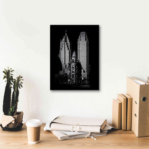 Image of 'Gooderham Flatiron Building And Toronto Downtown No 2' by Brian Carson, Giclee Canvas Wall Art,12 x 16