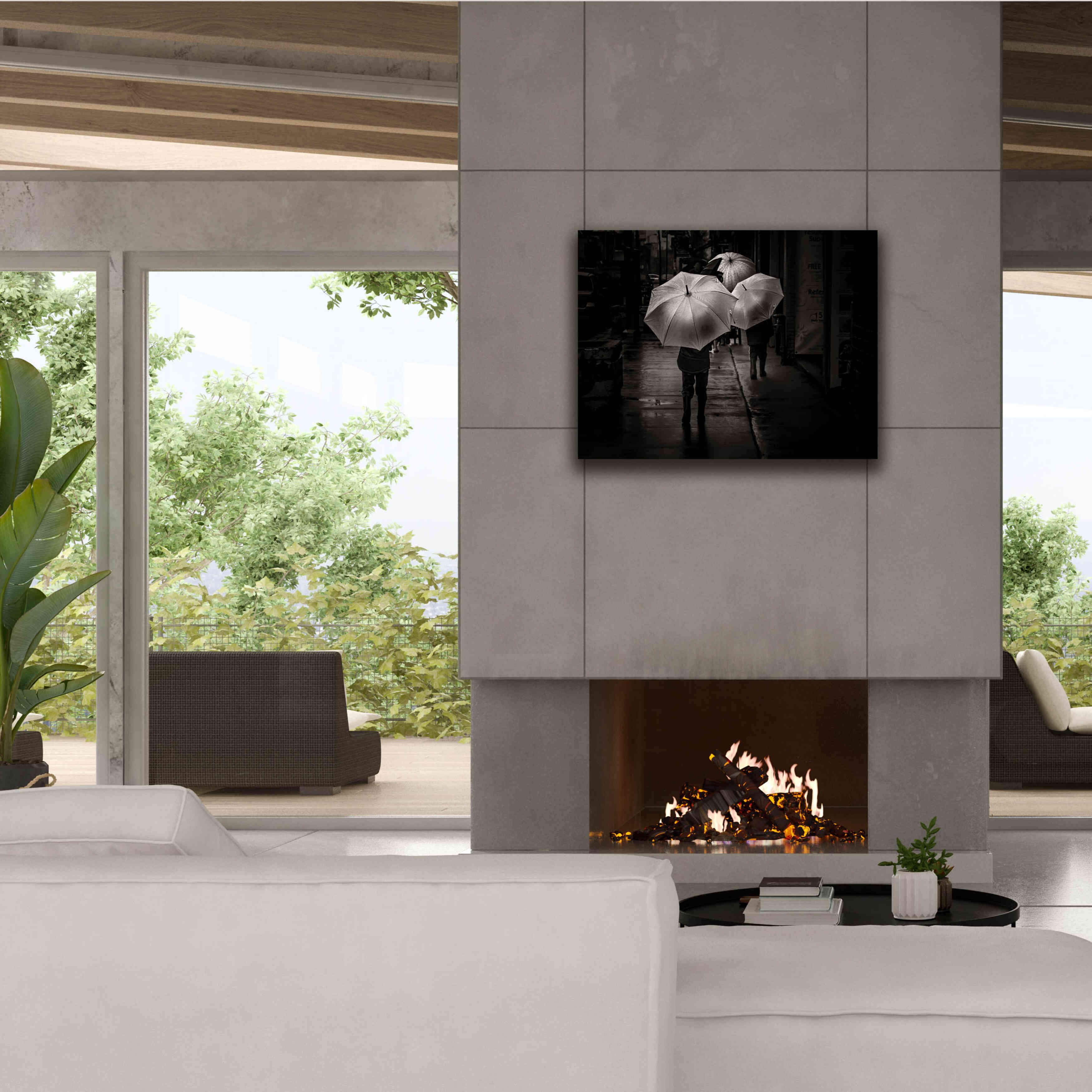 'It Was A Rainy Day No 13' by Brian Carson, Giclee Canvas Wall Art,34 x 26