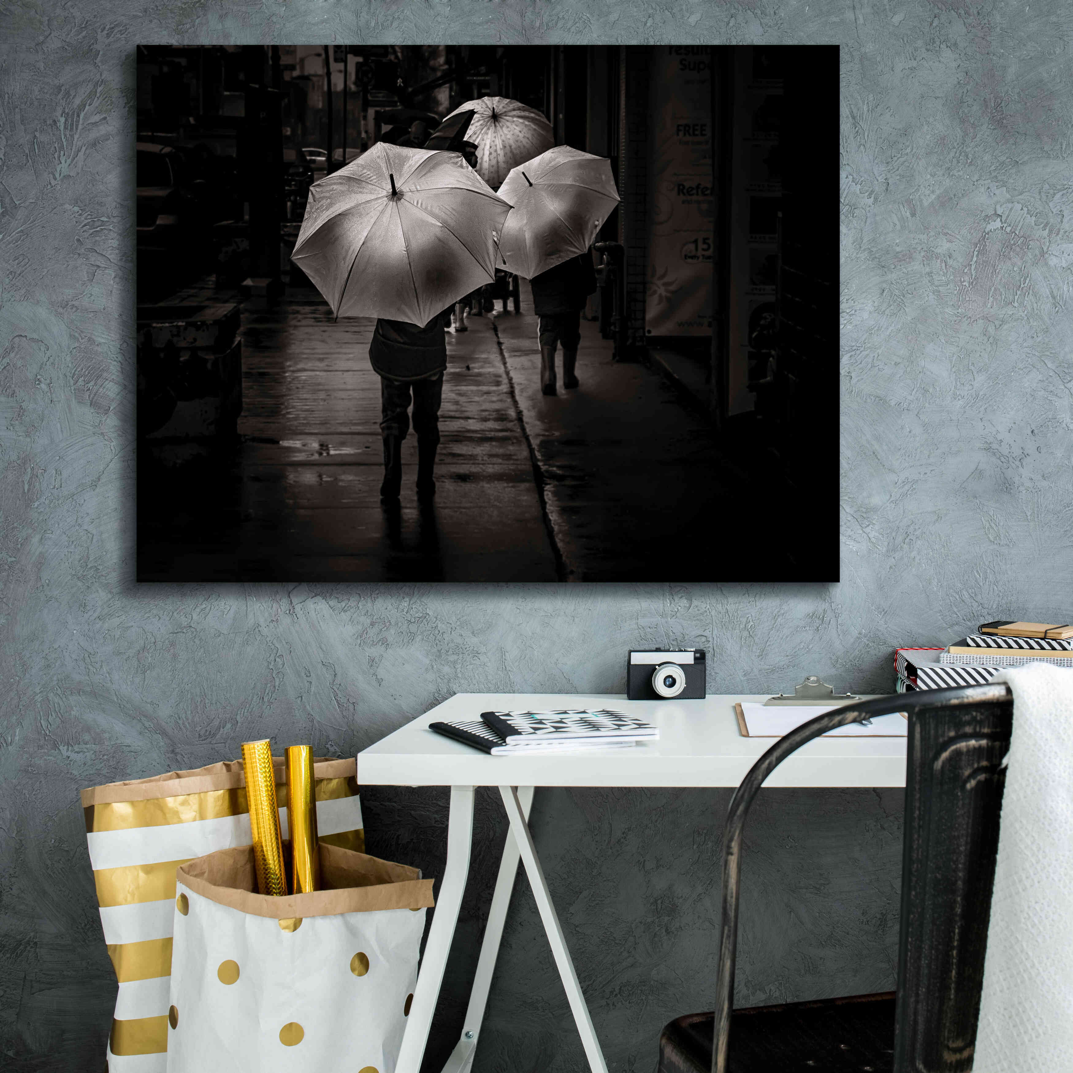 'It Was A Rainy Day No 13' by Brian Carson, Giclee Canvas Wall Art,34 x 26