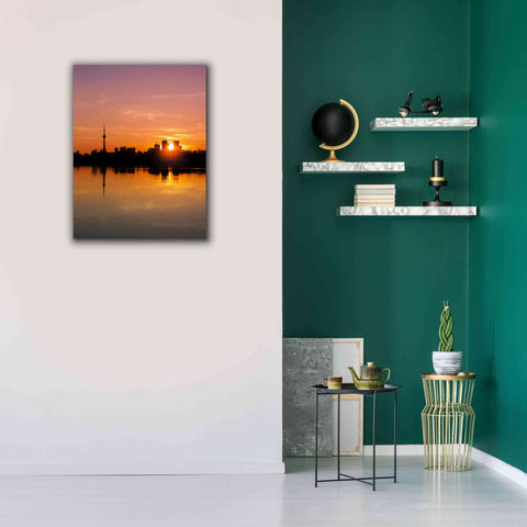 Image of 'Leslie Street Spit Toronto Canada Sunset' by Brian Carson, Giclee Canvas Wall Art,26 x 34