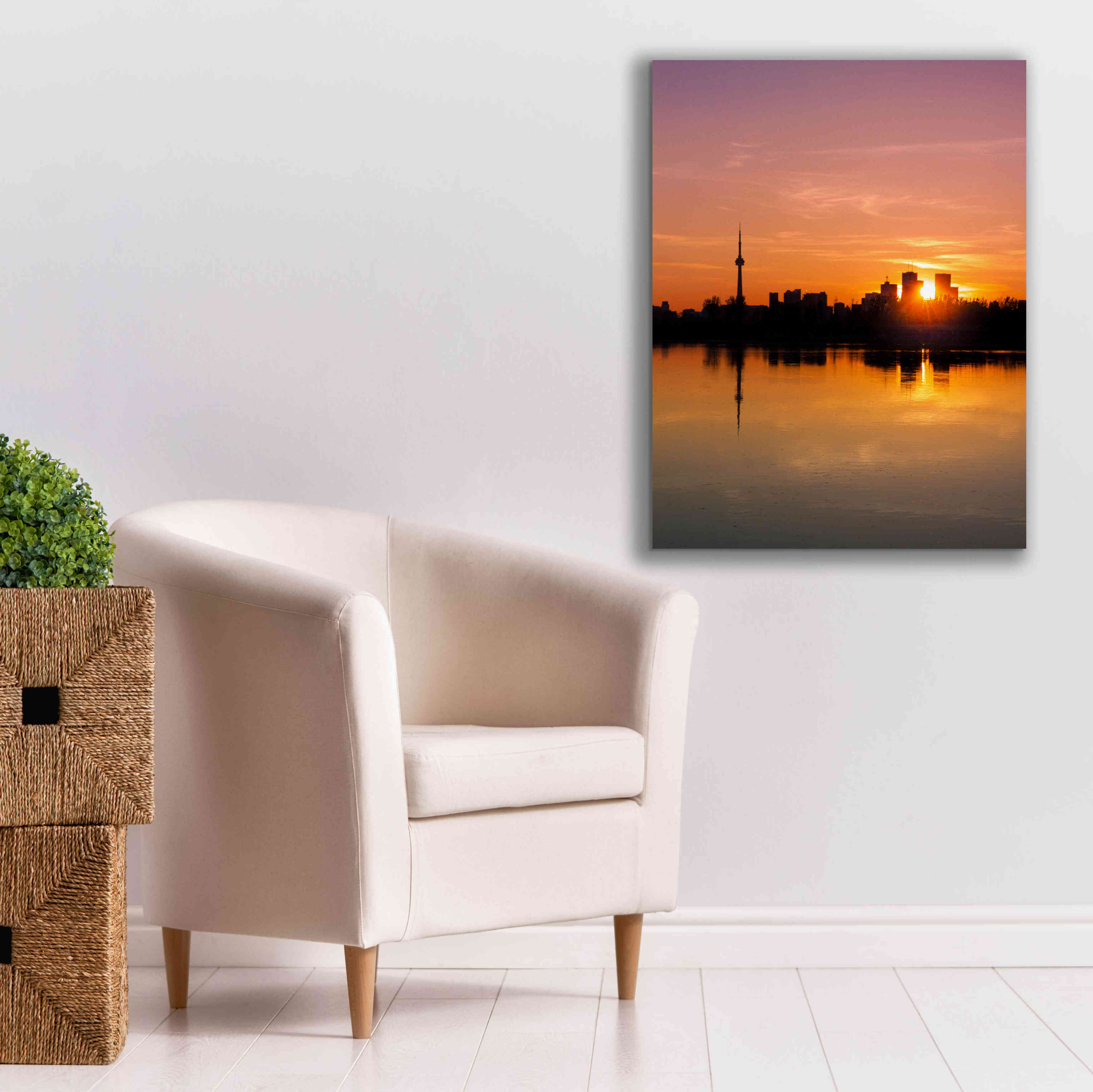 'Leslie Street Spit Toronto Canada Sunset' by Brian Carson, Giclee Canvas Wall Art,26 x 34