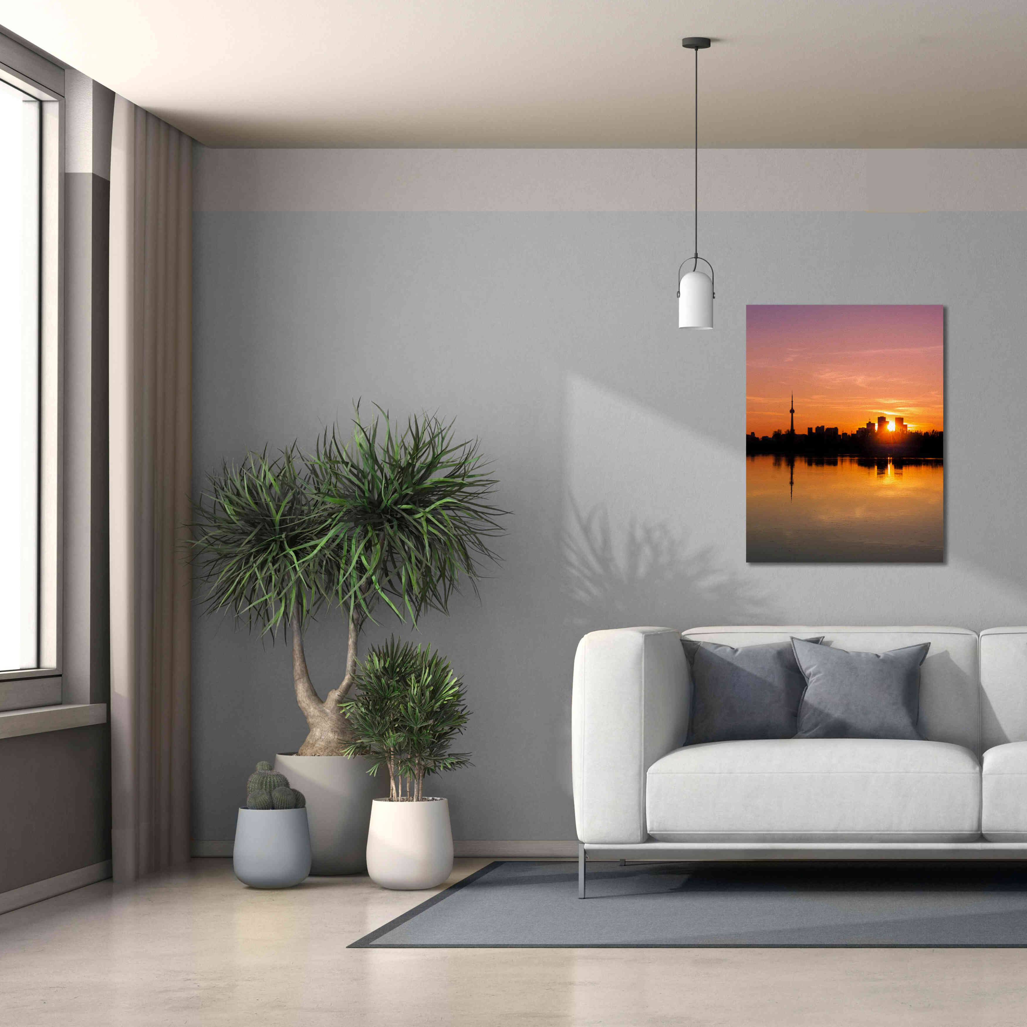 'Leslie Street Spit Toronto Canada Sunset' by Brian Carson, Giclee Canvas Wall Art,26 x 34