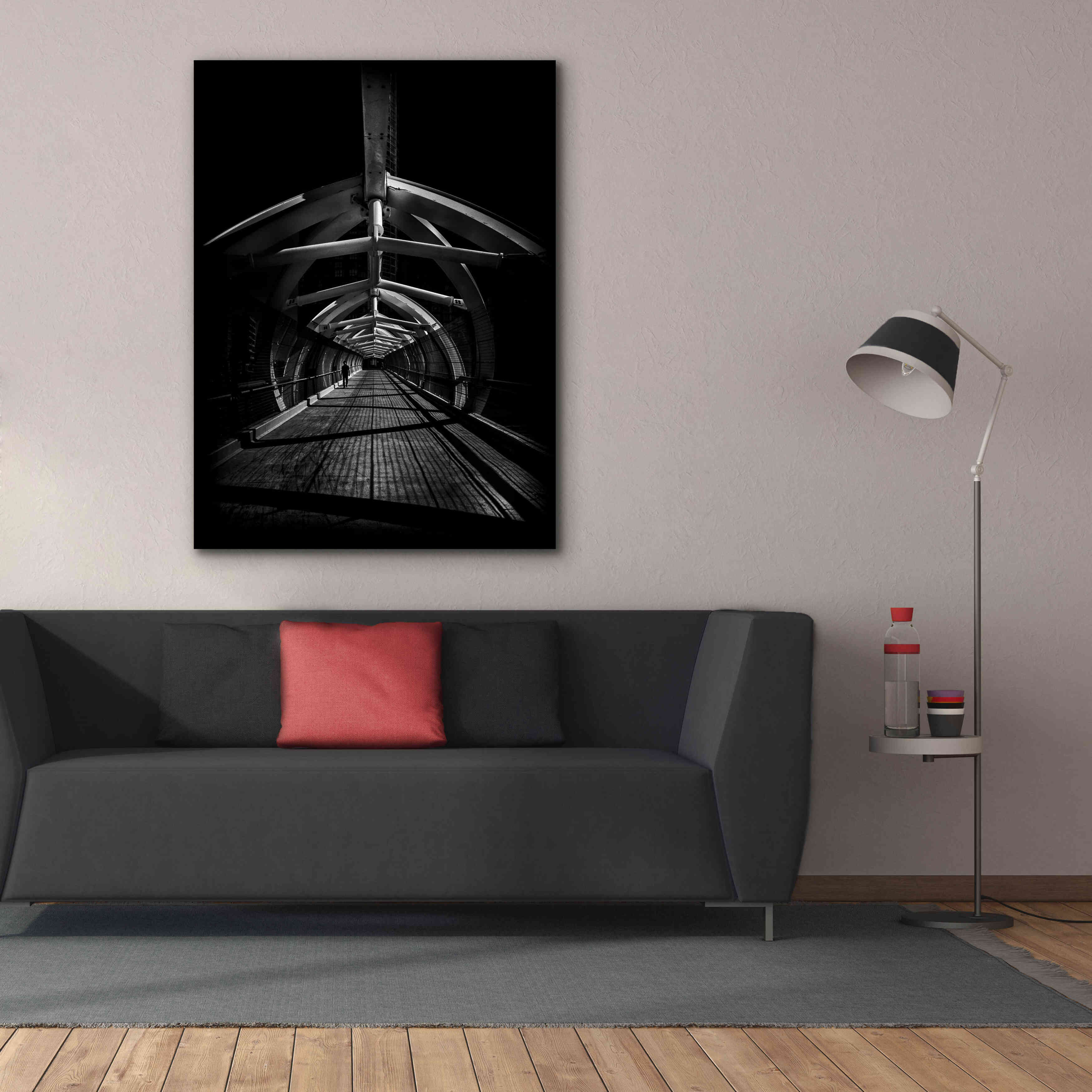 'Puente de Luz Pedestrian Bridge No 1' by Brian Carson, Giclee Canvas Wall Art,40 x 54