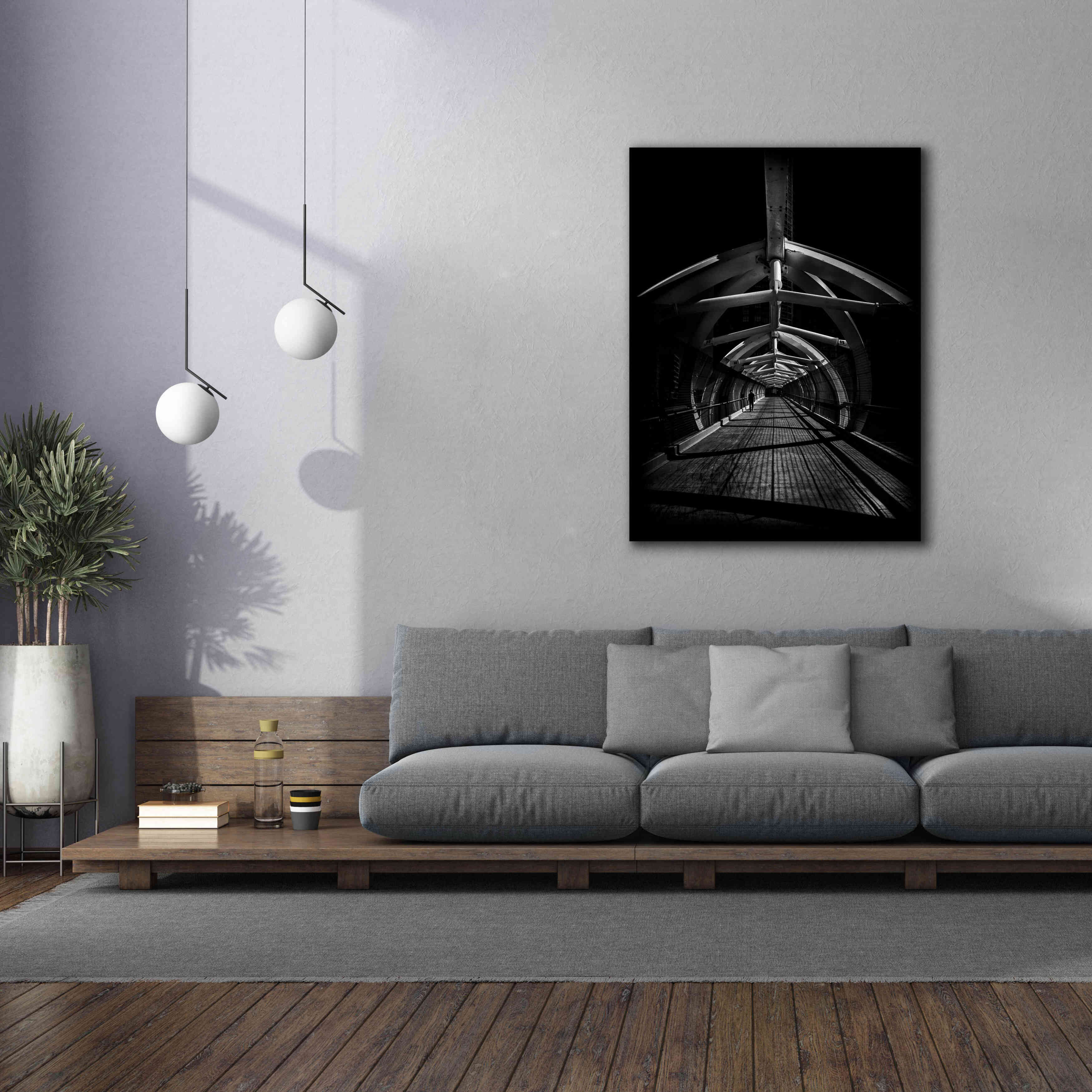 'Puente de Luz Pedestrian Bridge No 1' by Brian Carson, Giclee Canvas Wall Art,40 x 54
