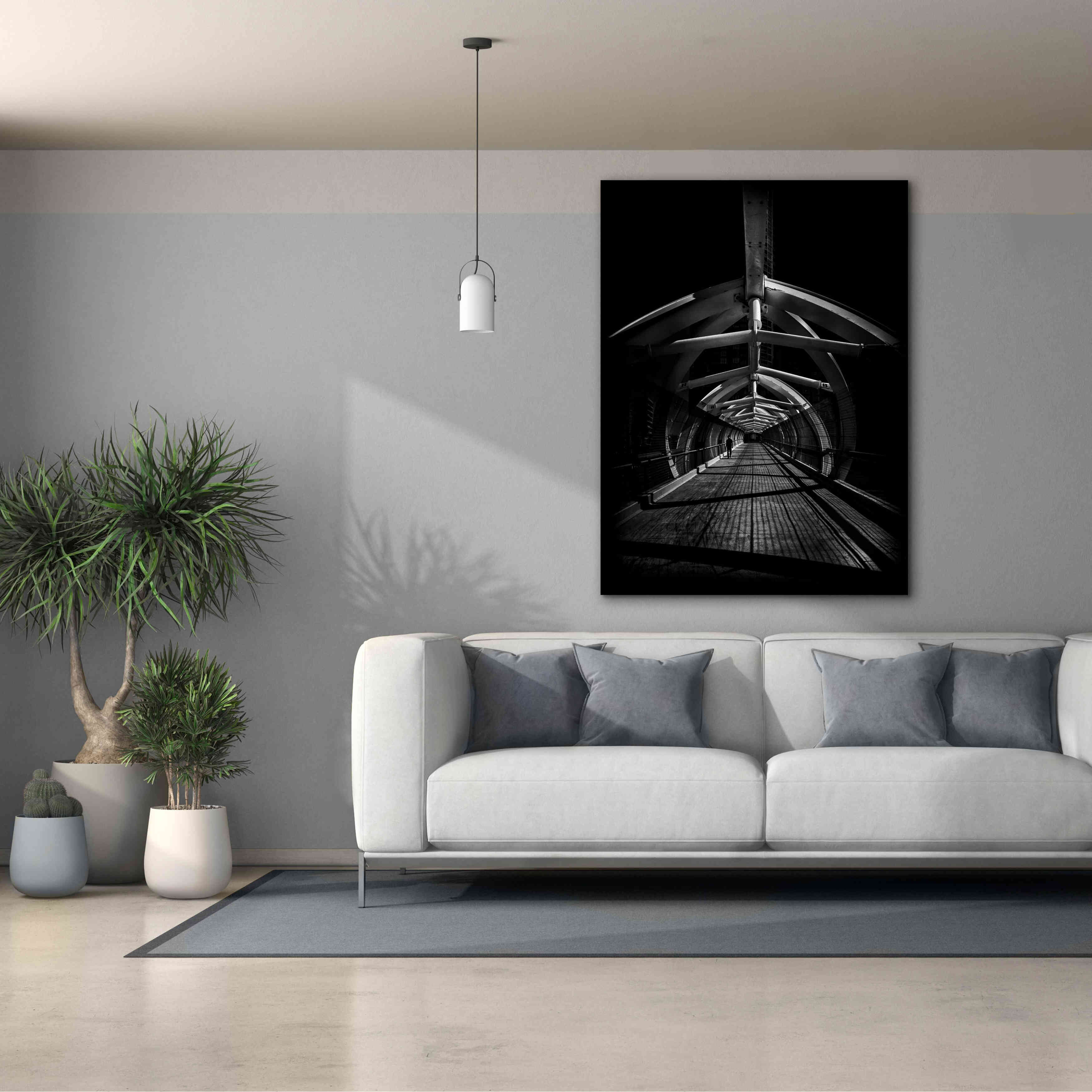 'Puente de Luz Pedestrian Bridge No 1' by Brian Carson, Giclee Canvas Wall Art,40 x 54