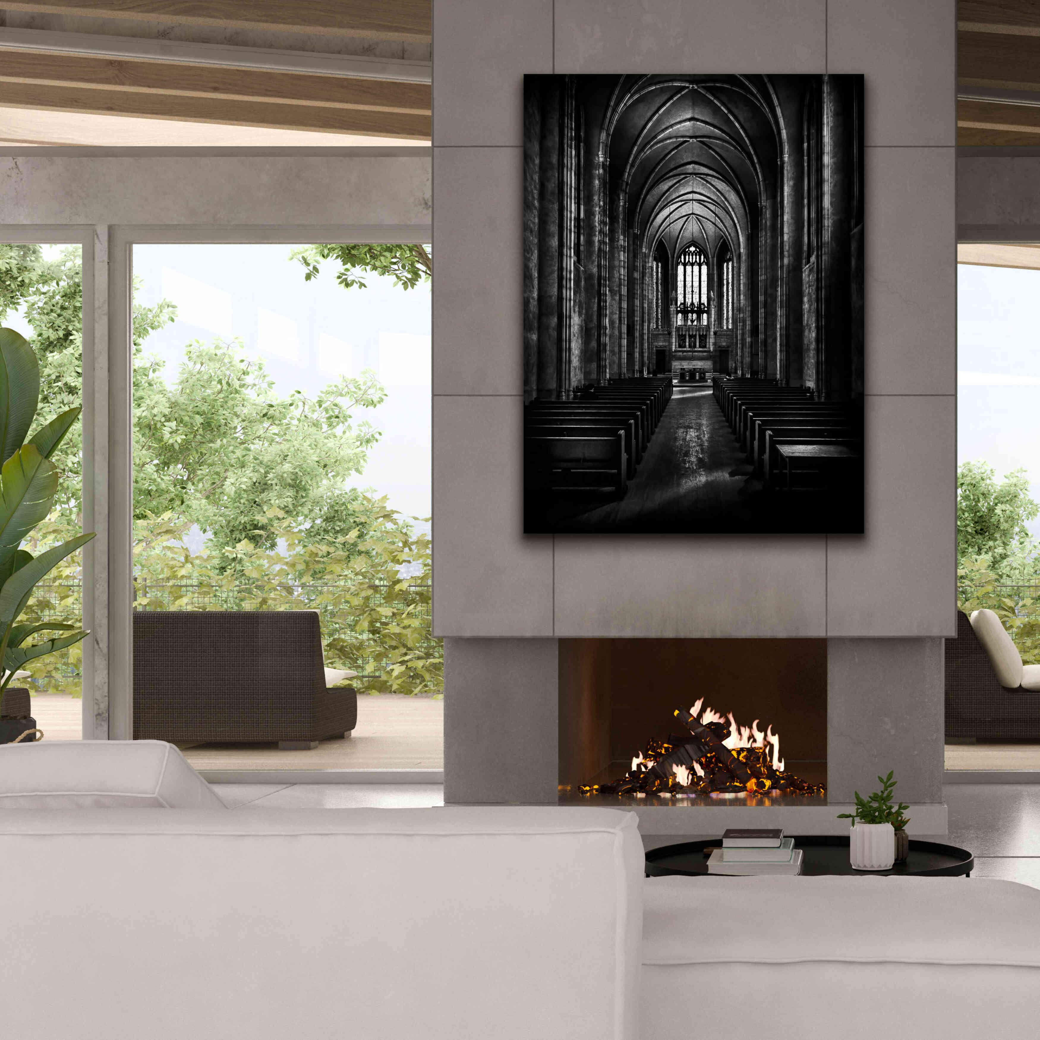 'Trinity College Chapel' by Brian Carson, Giclee Canvas Wall Art,40 x 54