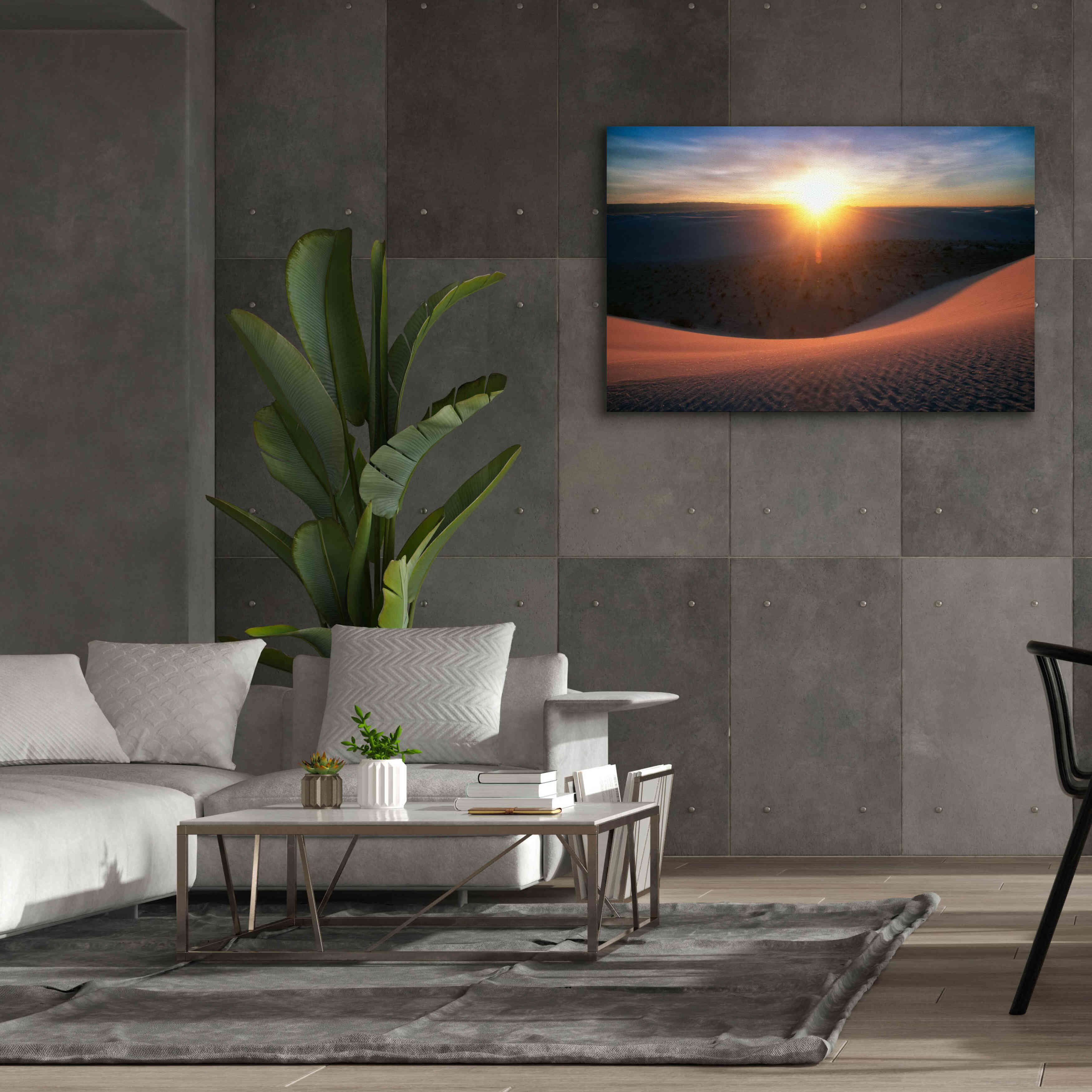 'Curved Dune Spot Removed' by Thomas Haney, Giclee Canvas Wall Art,60 x 40