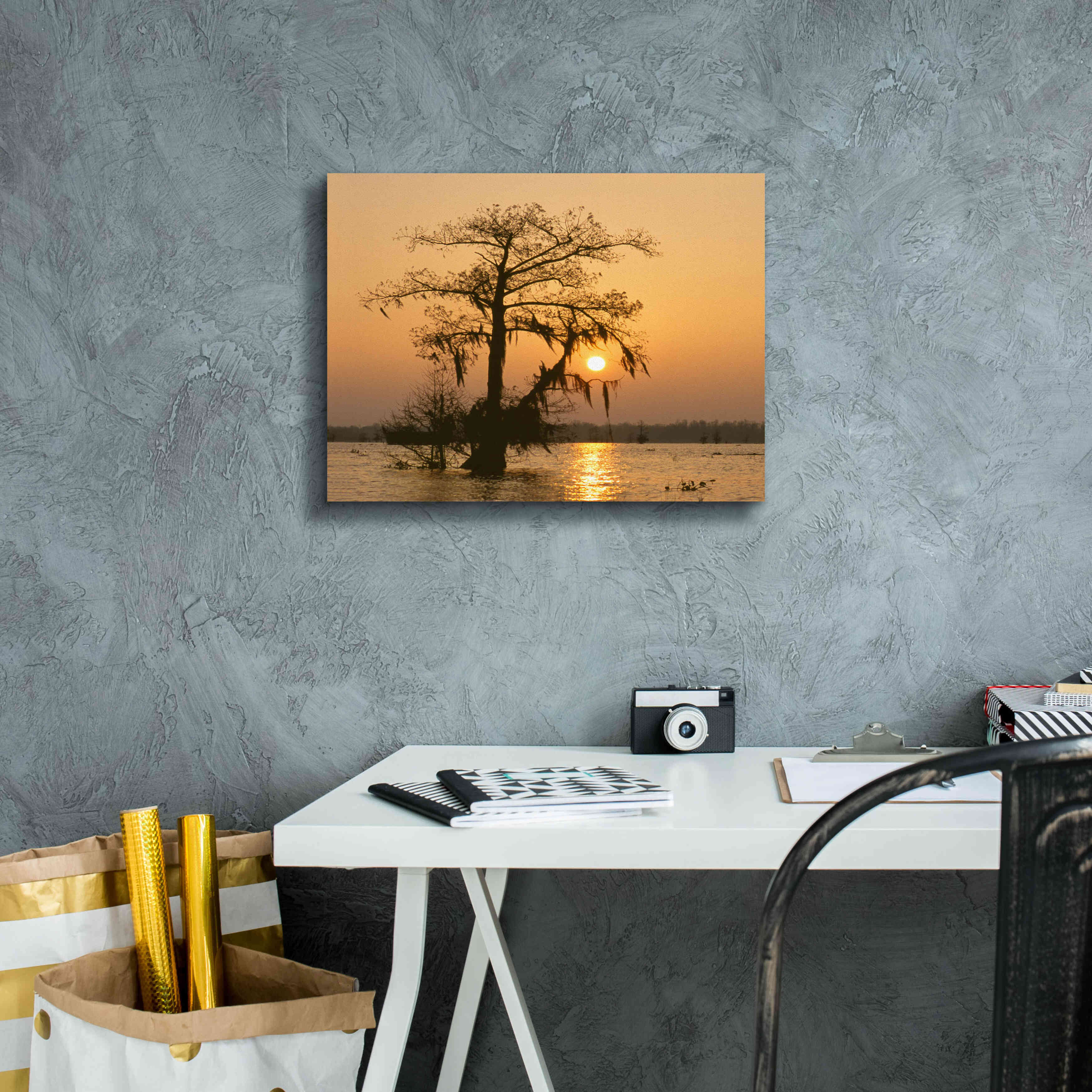 'Cypress Proc' by Thomas Haney, Giclee Canvas Wall Art,16 x 12