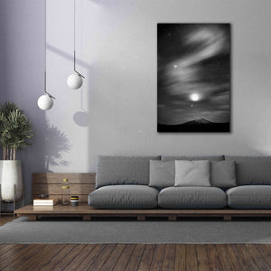 'Diamond Lake Moon Streak B&W' by Thomas Haney, Giclee Canvas Wall Art,40 x 60