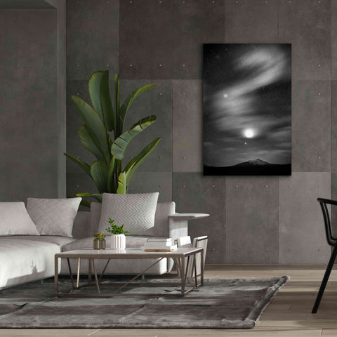 Image of 'Diamond Lake Moon Streak B&W' by Thomas Haney, Giclee Canvas Wall Art,40 x 60