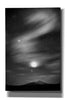 'Diamond Lake Moon Streak B&W' by Thomas Haney, Giclee Canvas Wall Art