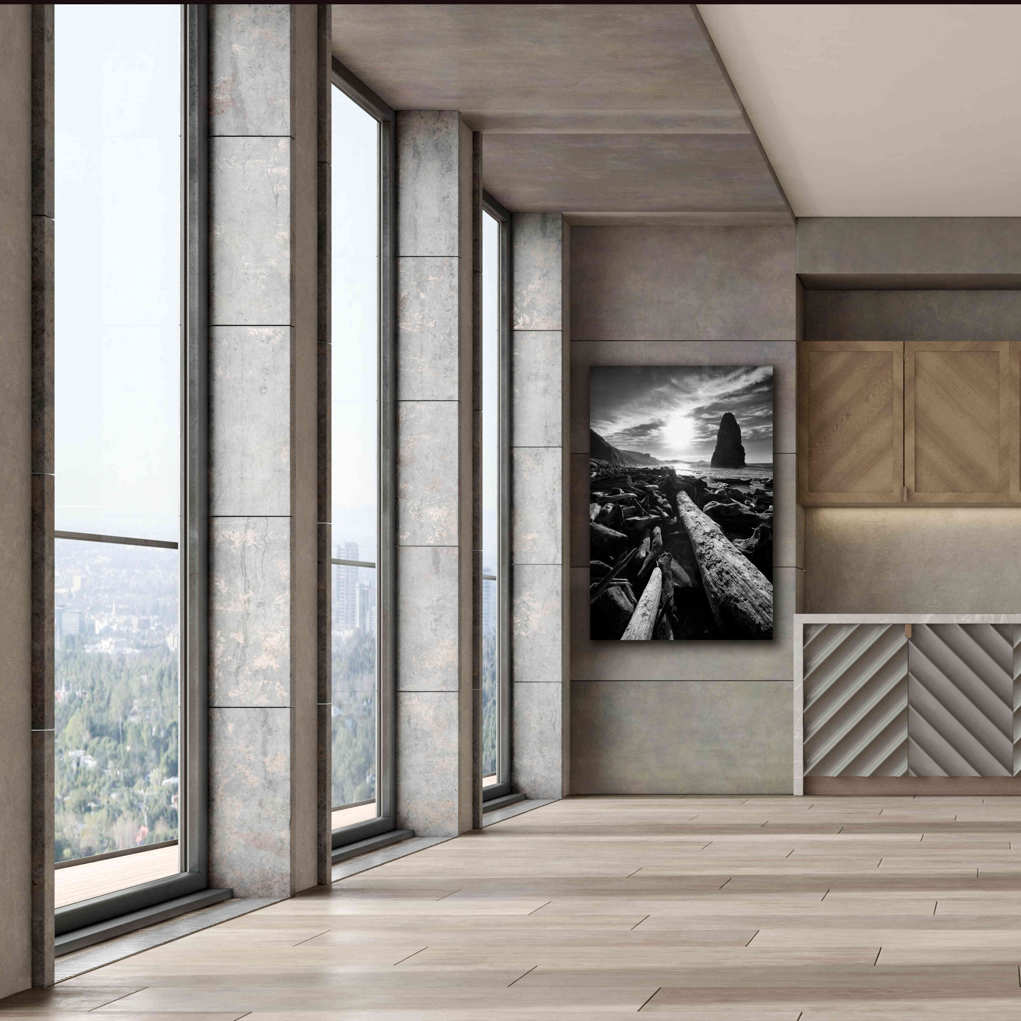 'Driftwood Sun 1 Silver' by Thomas Haney, Giclee Canvas Wall Art,40 x 60