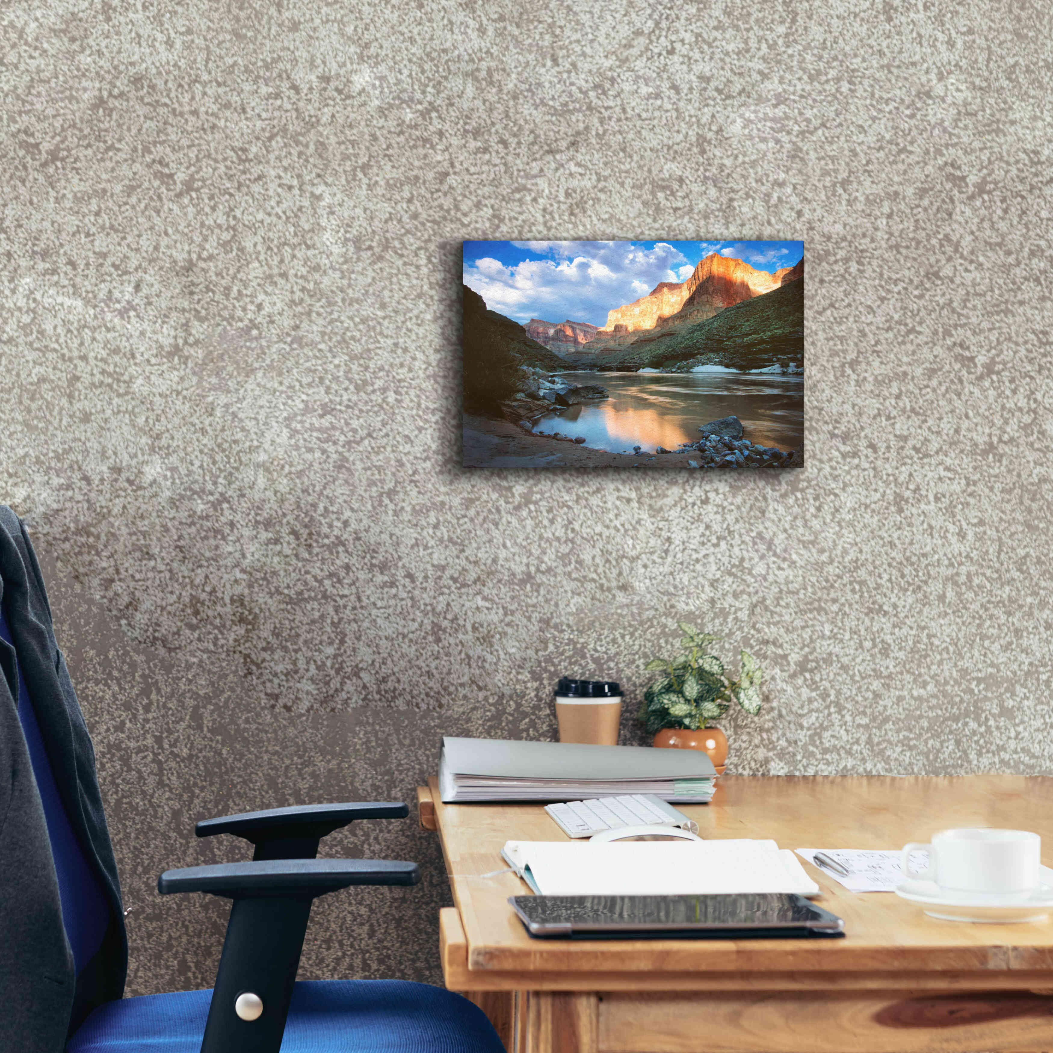 'Grand Canyon River' by Thomas Haney, Giclee Canvas Wall Art,18 x 12