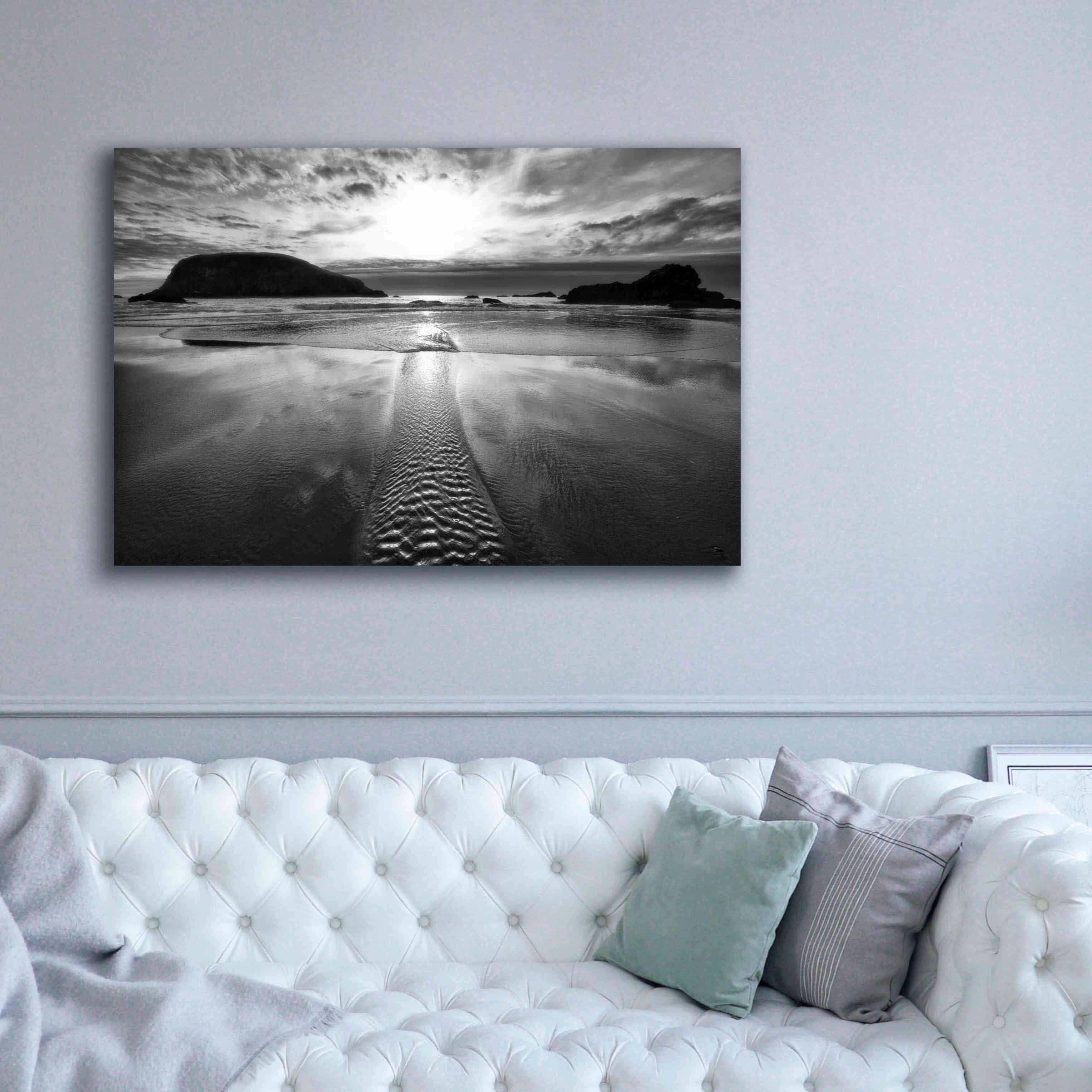 'Harris Stream 1 B&W' by Thomas Haney, Giclee Canvas Wall Art,60 x 40