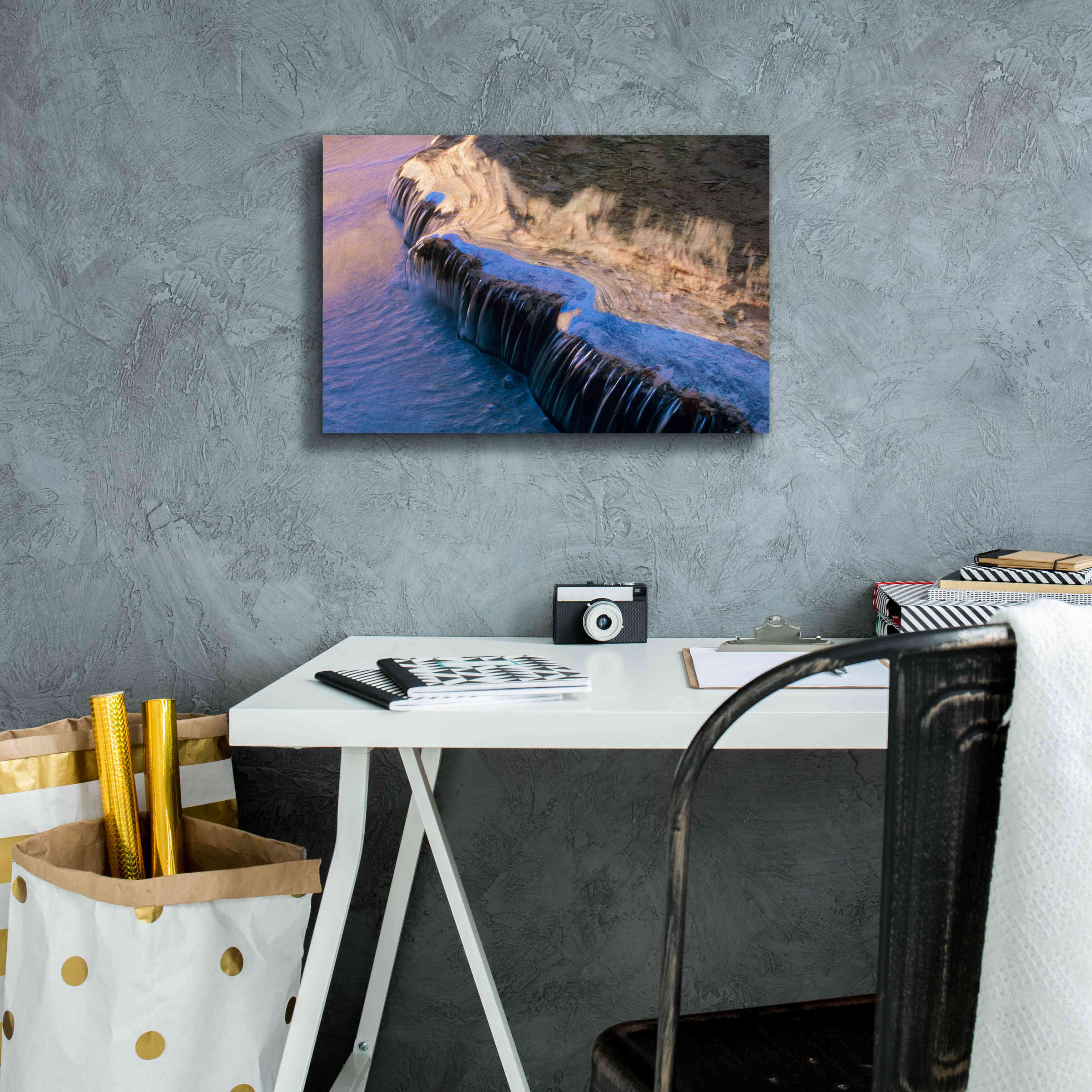 'Havasu Waterfall' by Thomas Haney, Giclee Canvas Wall Art,18 x 12