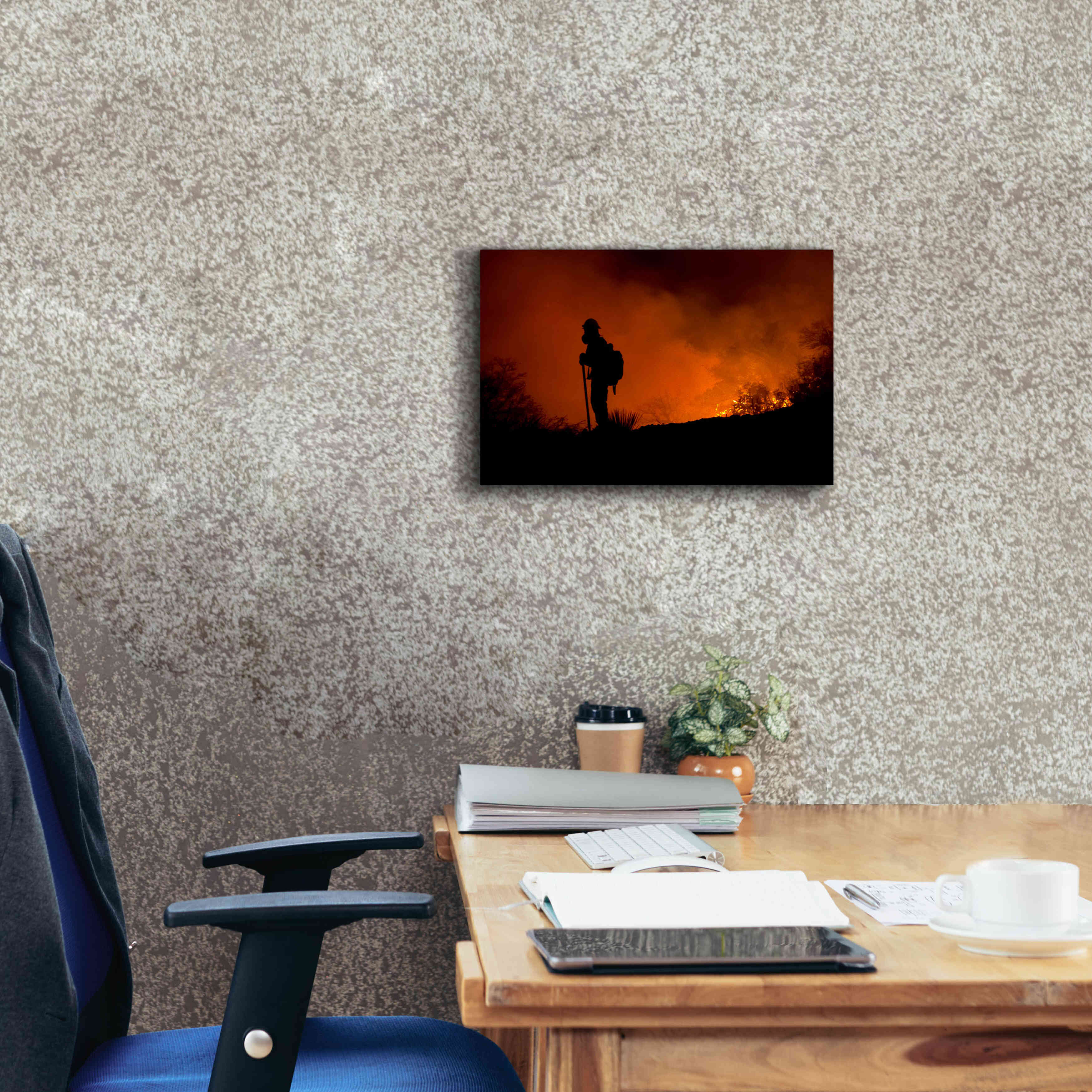 'Holding Line' by Thomas Haney, Giclee Canvas Wall Art,18 x 12