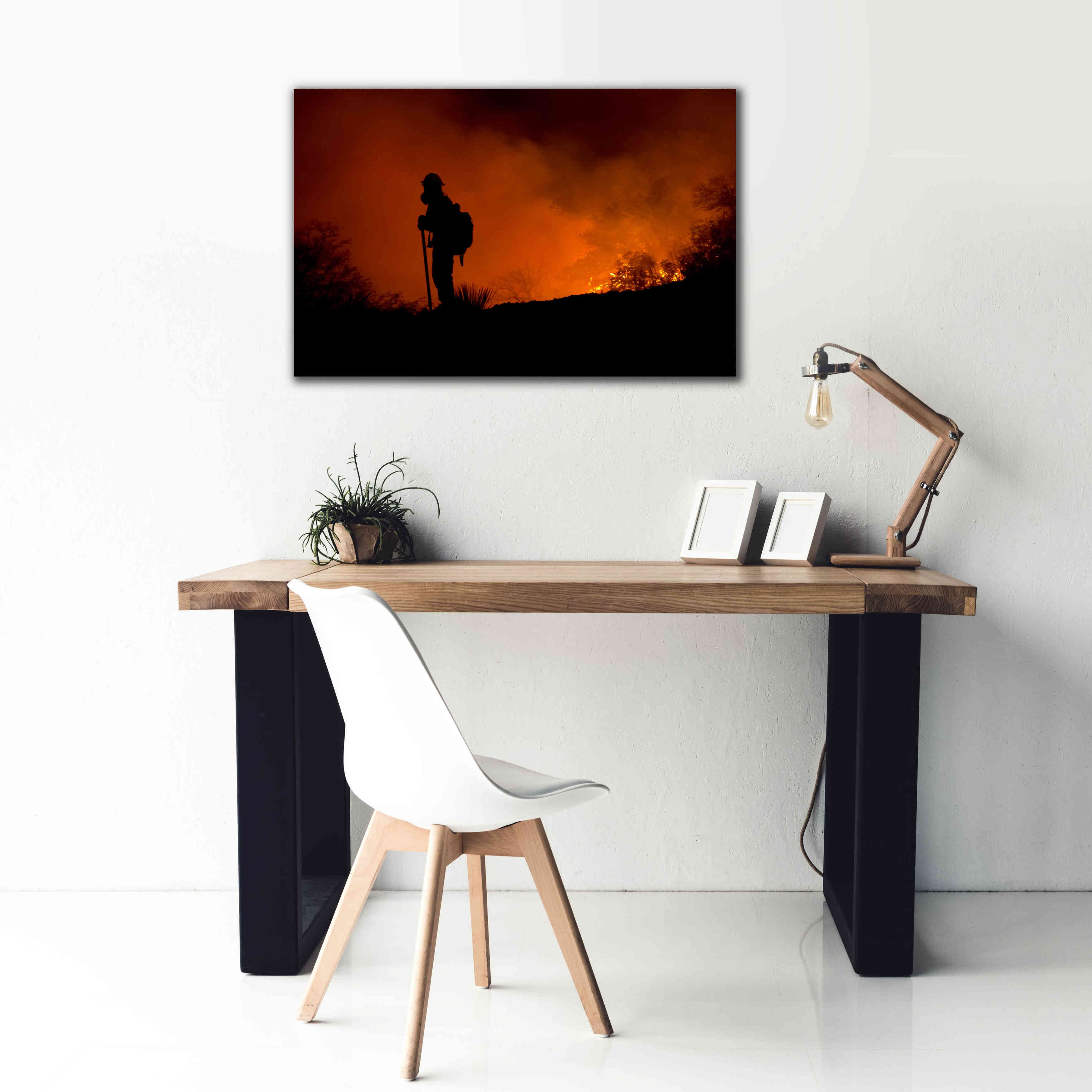 'Holding Line' by Thomas Haney, Giclee Canvas Wall Art,40 x 26