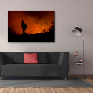 'Holding Line' by Thomas Haney, Giclee Canvas Wall Art,60 x 40