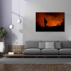 'Holding Line' by Thomas Haney, Giclee Canvas Wall Art,60 x 40