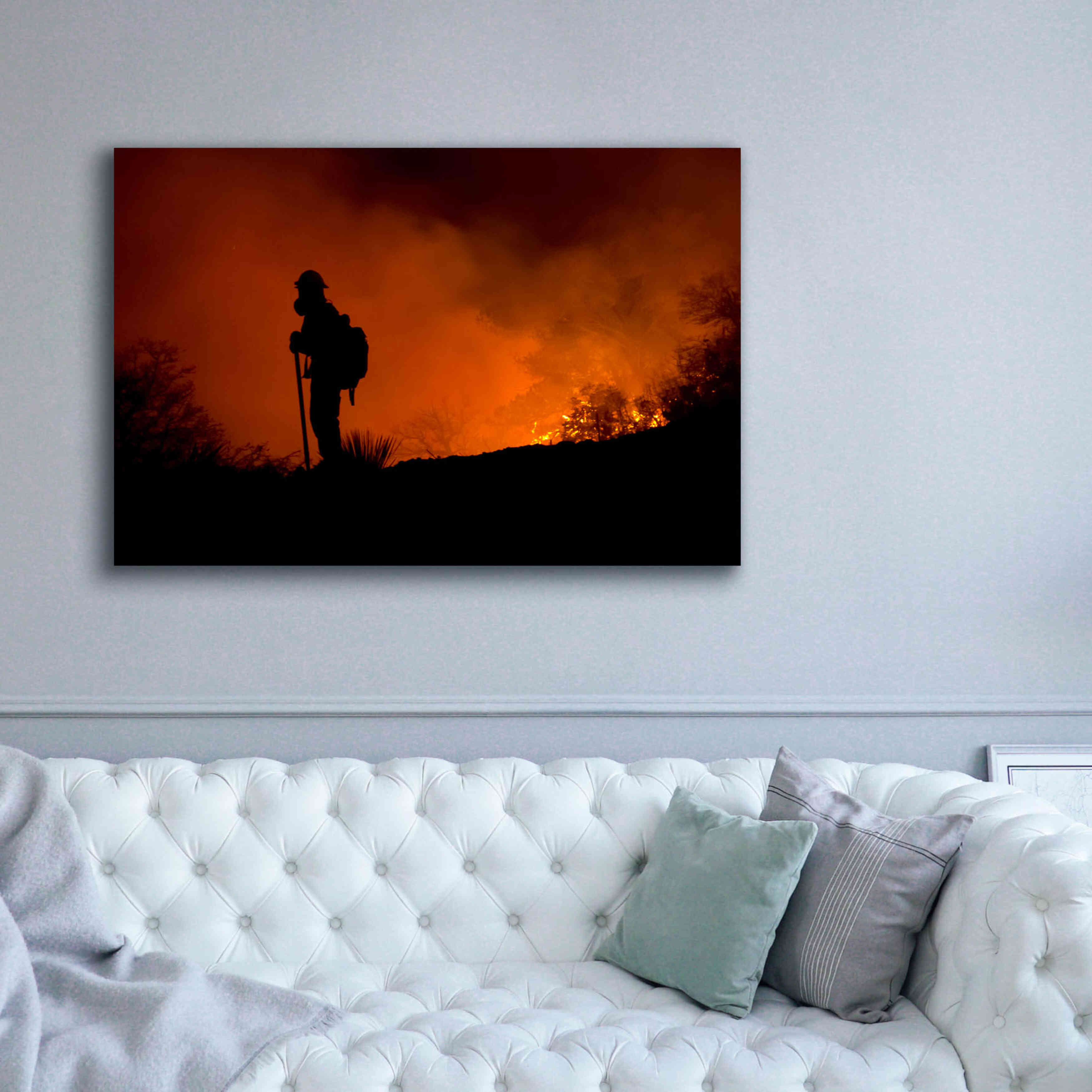 'Holding Line' by Thomas Haney, Giclee Canvas Wall Art,60 x 40
