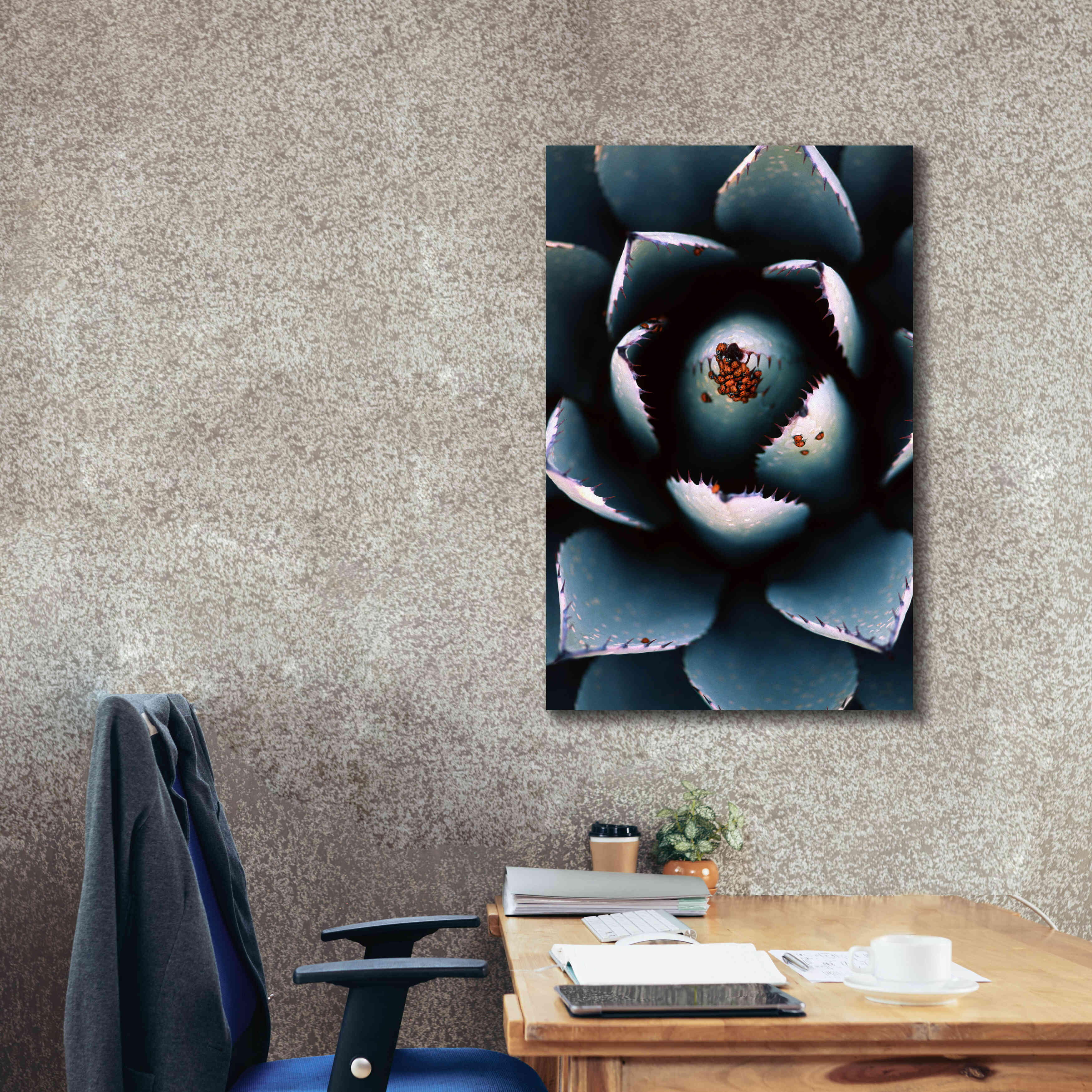 'Ladybugs Agave' by Thomas Haney, Giclee Canvas Wall Art,26 x 40