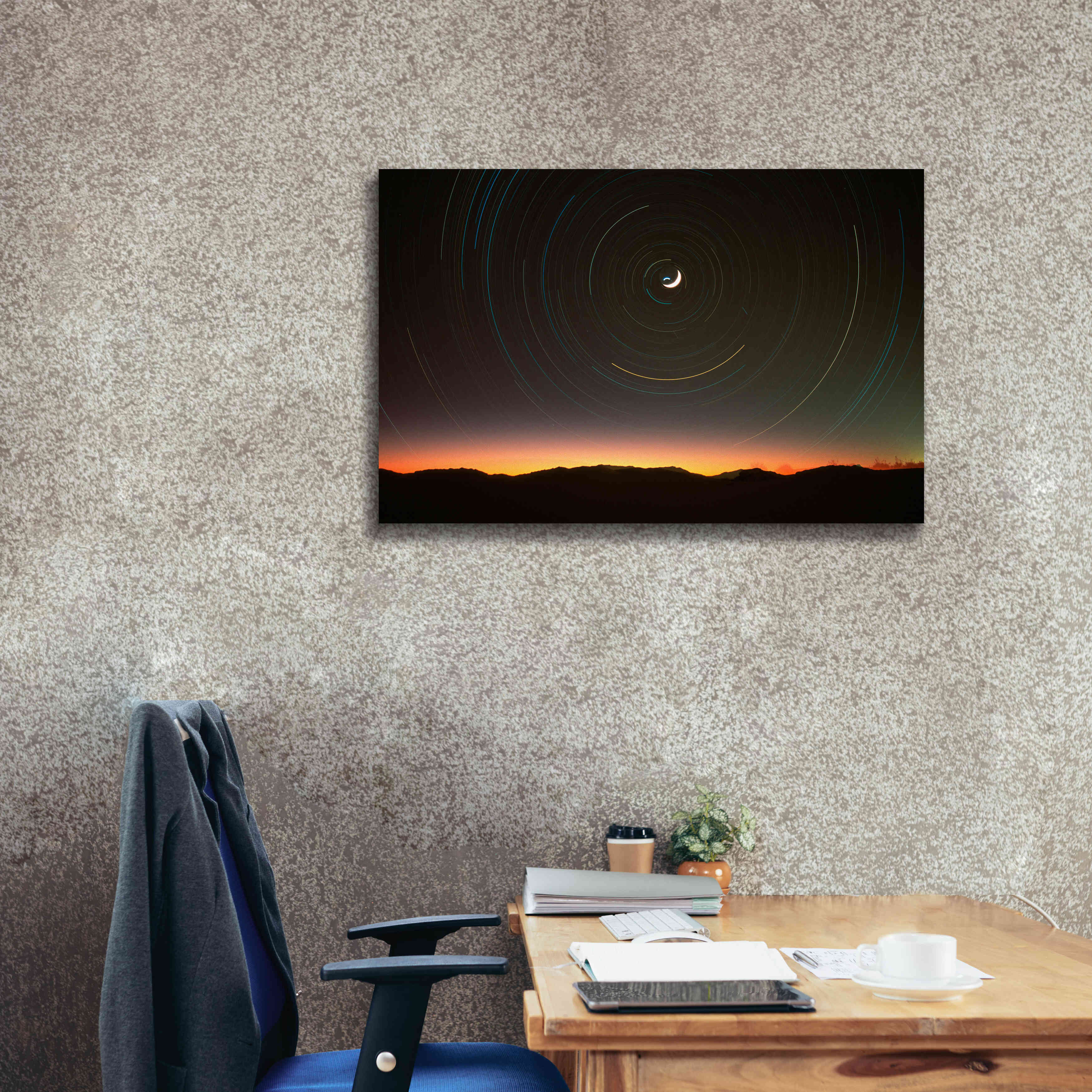 'Moon North Star' by Thomas Haney, Giclee Canvas Wall Art,40 x 26