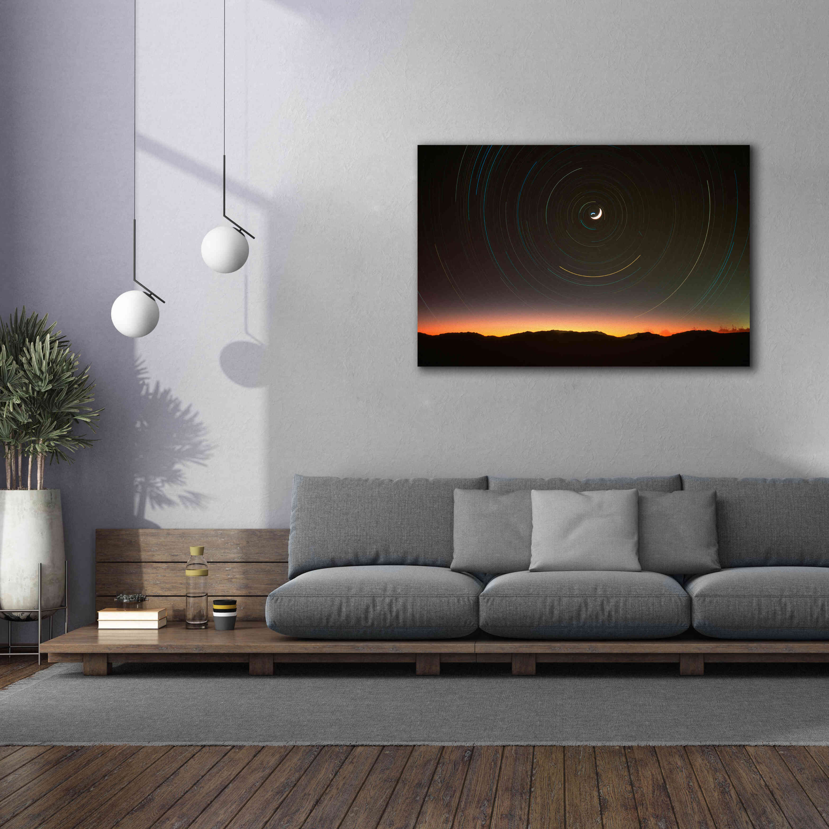 'Moon North Star' by Thomas Haney, Giclee Canvas Wall Art,60 x 40