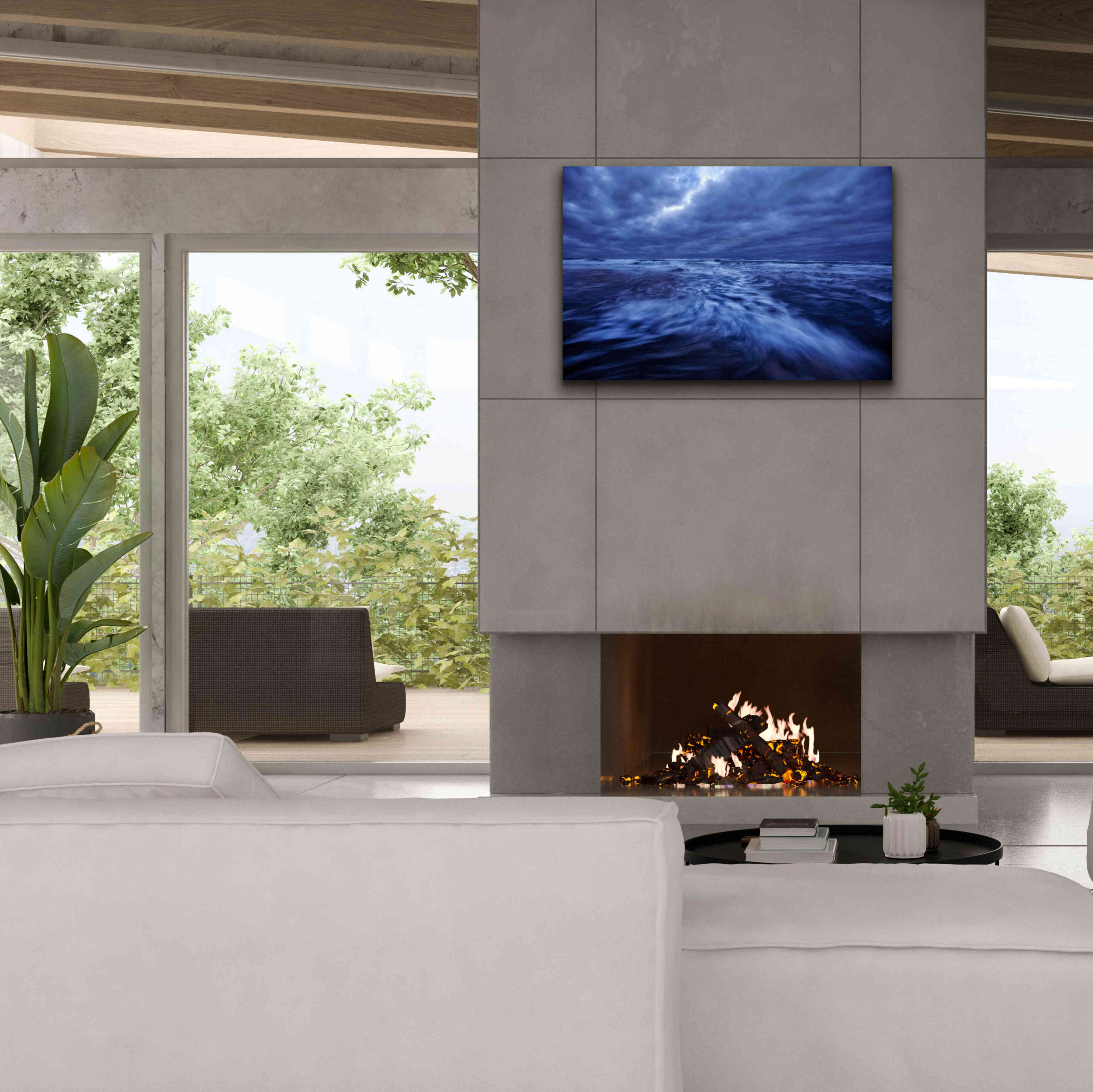 'Ocean Turmoil' by Thomas Haney, Giclee Canvas Wall Art,40 x 26