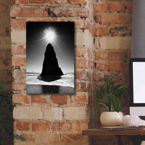 Image of 'Rock Pillar Sun' by Thomas Haney, Giclee Canvas Wall Art,12 x 18