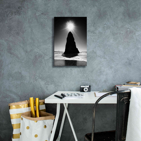 Image of 'Rock Pillar Sun' by Thomas Haney, Giclee Canvas Wall Art,12 x 18