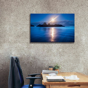 'Seal Rock Vert Moon Streak' by Thomas Haney, Giclee Canvas Wall Art,40 x 26