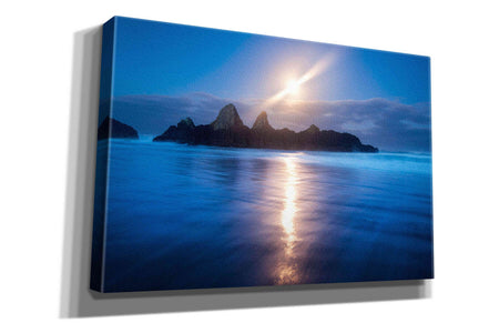 'Seal Rock Vert Moon Streak' by Thomas Haney, Giclee Canvas Wall Art