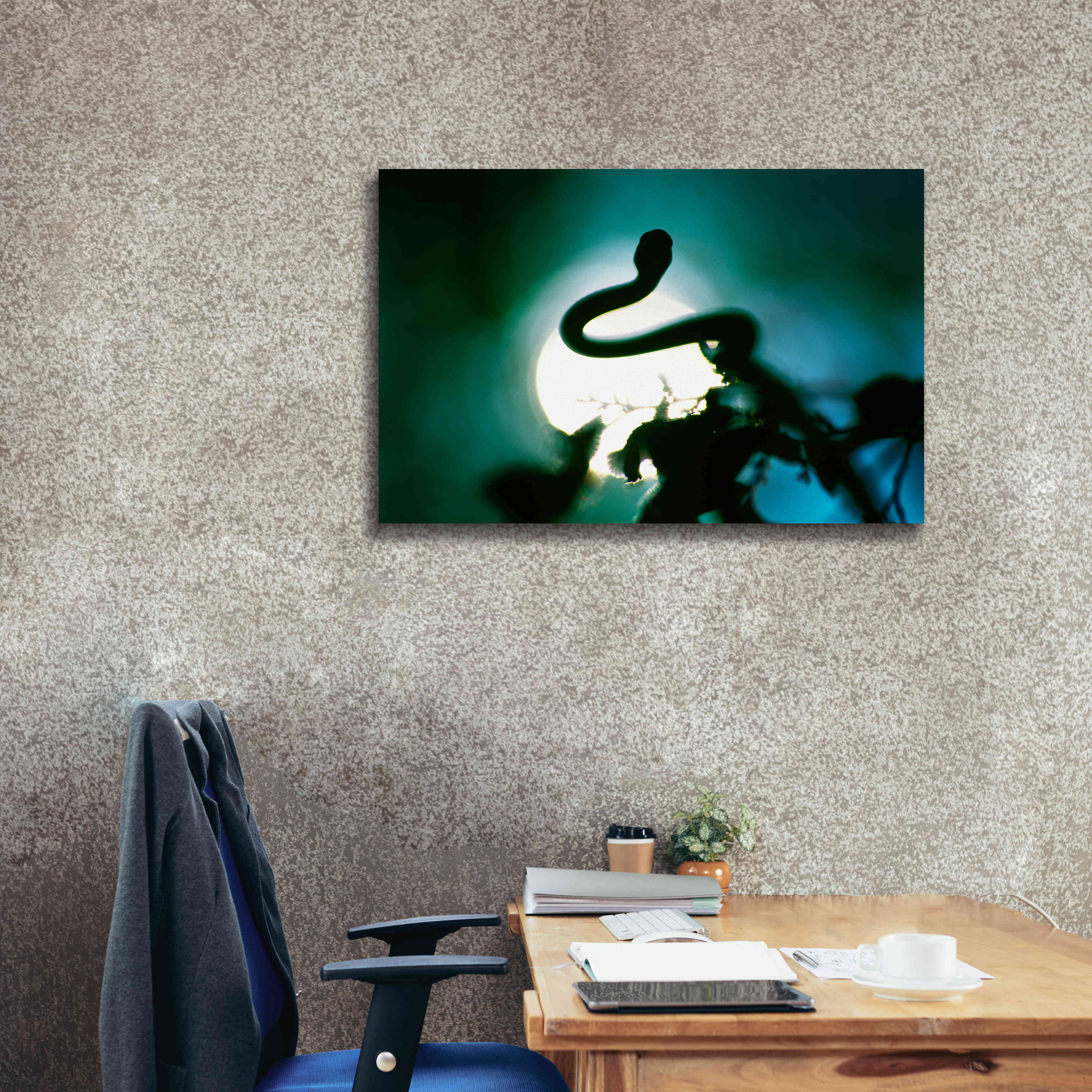 'Snake Sun' by Thomas Haney, Giclee Canvas Wall Art,40 x 26