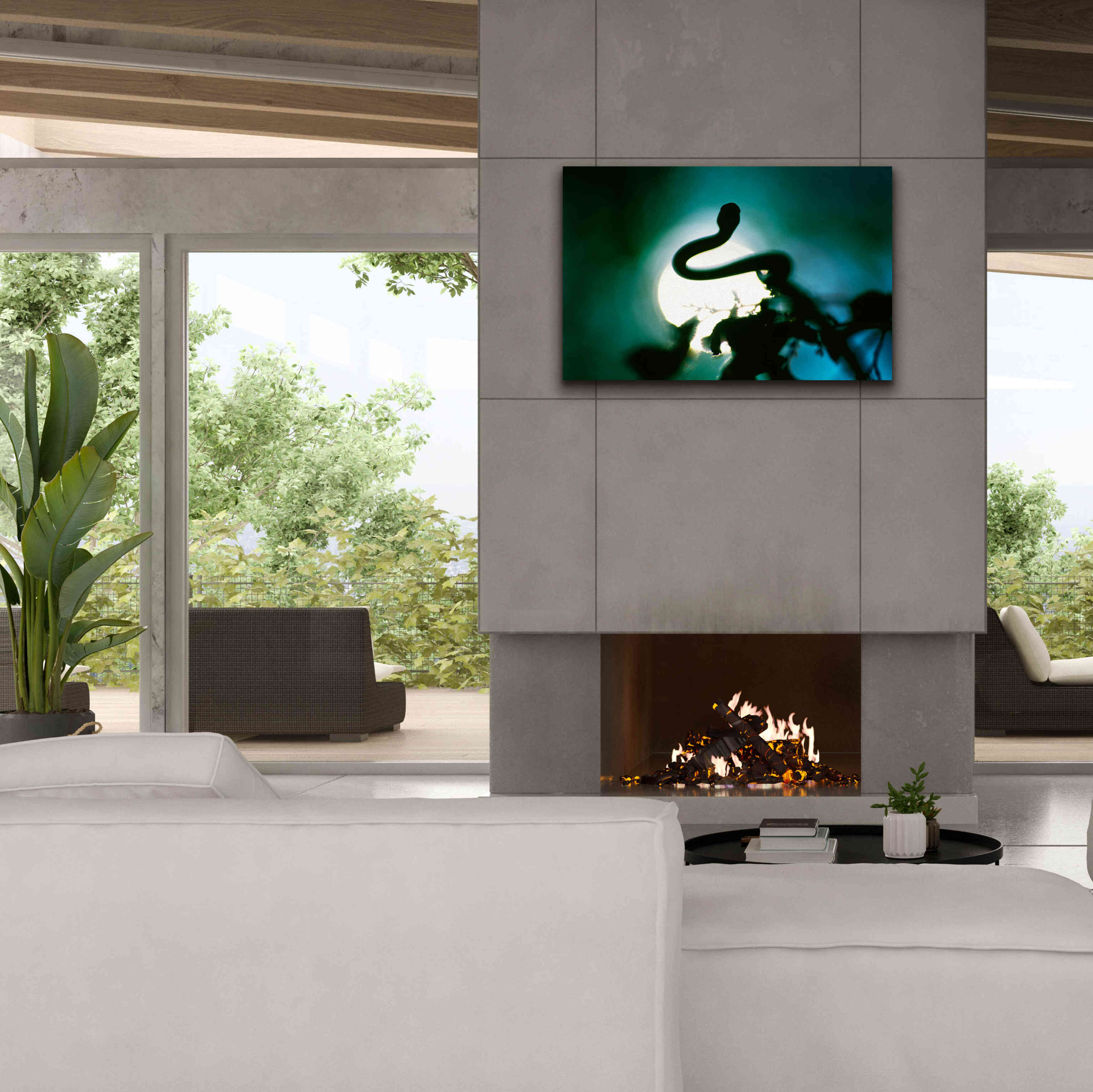 'Snake Sun' by Thomas Haney, Giclee Canvas Wall Art,40 x 26