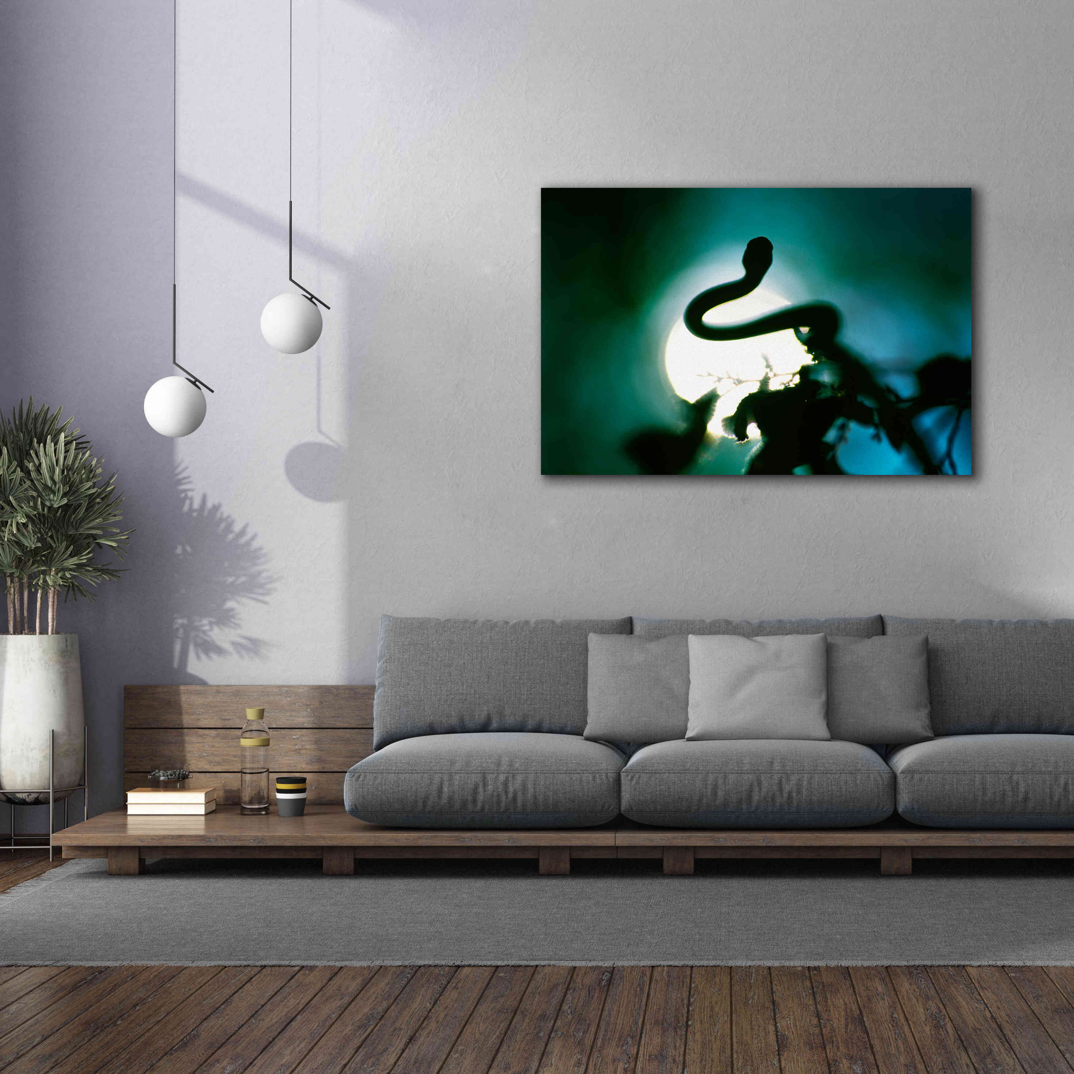 'Snake Sun' by Thomas Haney, Giclee Canvas Wall Art,60 x 40
