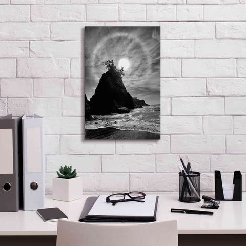 Image of 'Sun Halo 2 Proc B&W' by Thomas Haney, Giclee Canvas Wall Art,12 x 18