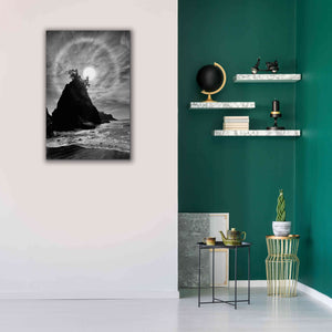 'Sun Halo 2 Proc B&W' by Thomas Haney, Giclee Canvas Wall Art,26 x 40